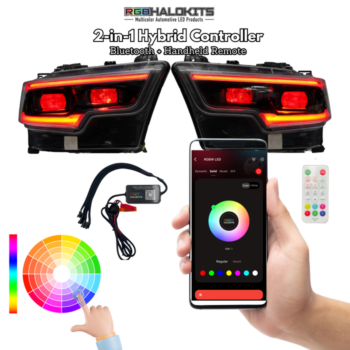 Ram 1500 / TRX RGBW DRL Boards (2019-2024) – Custom Multicolor LED Lighting by RGB Halo Kits
