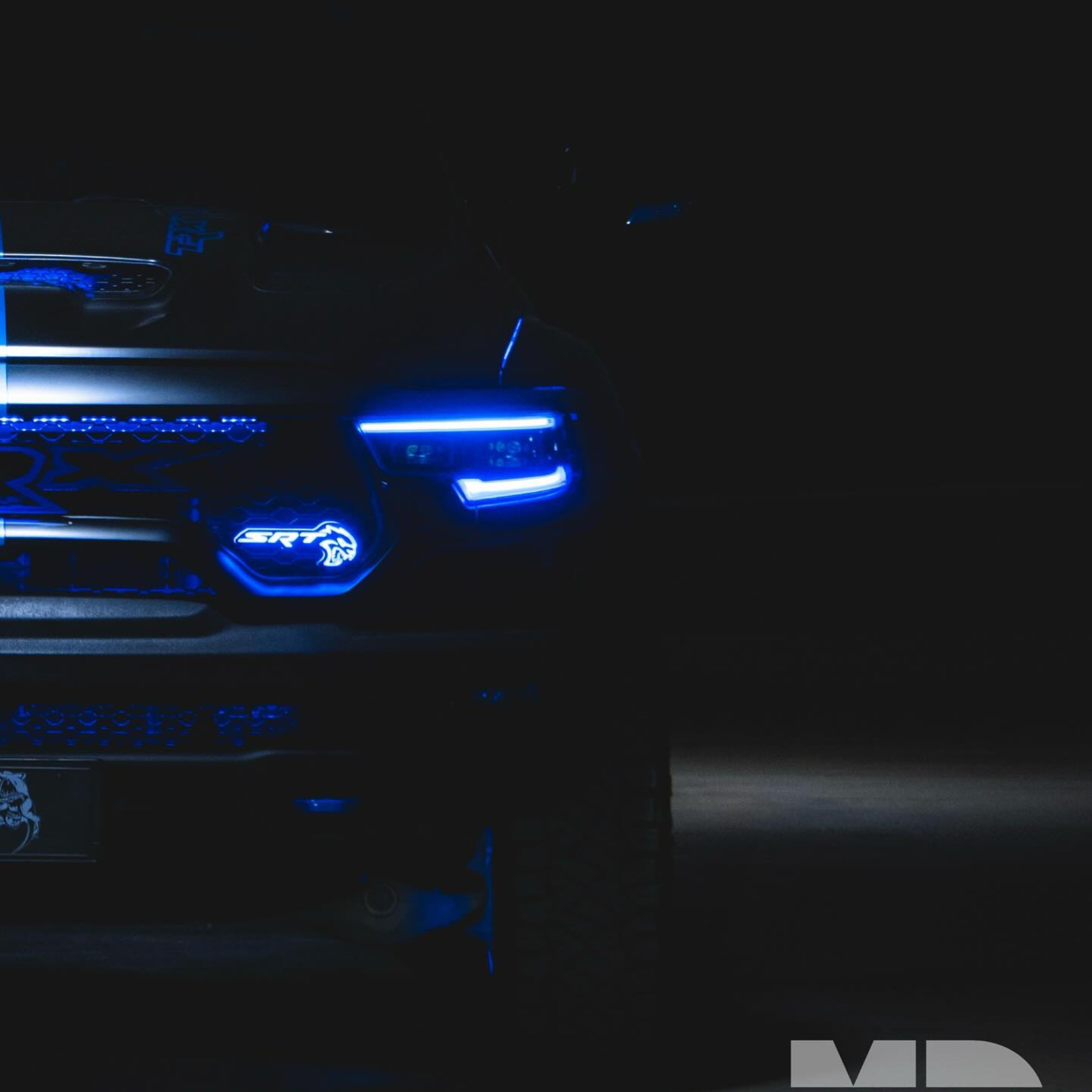 SRT Hellcat LED Emblem Badge: (Multicolor) â€“ Custom Multicolor LED Lighting by RGB Halo Kits