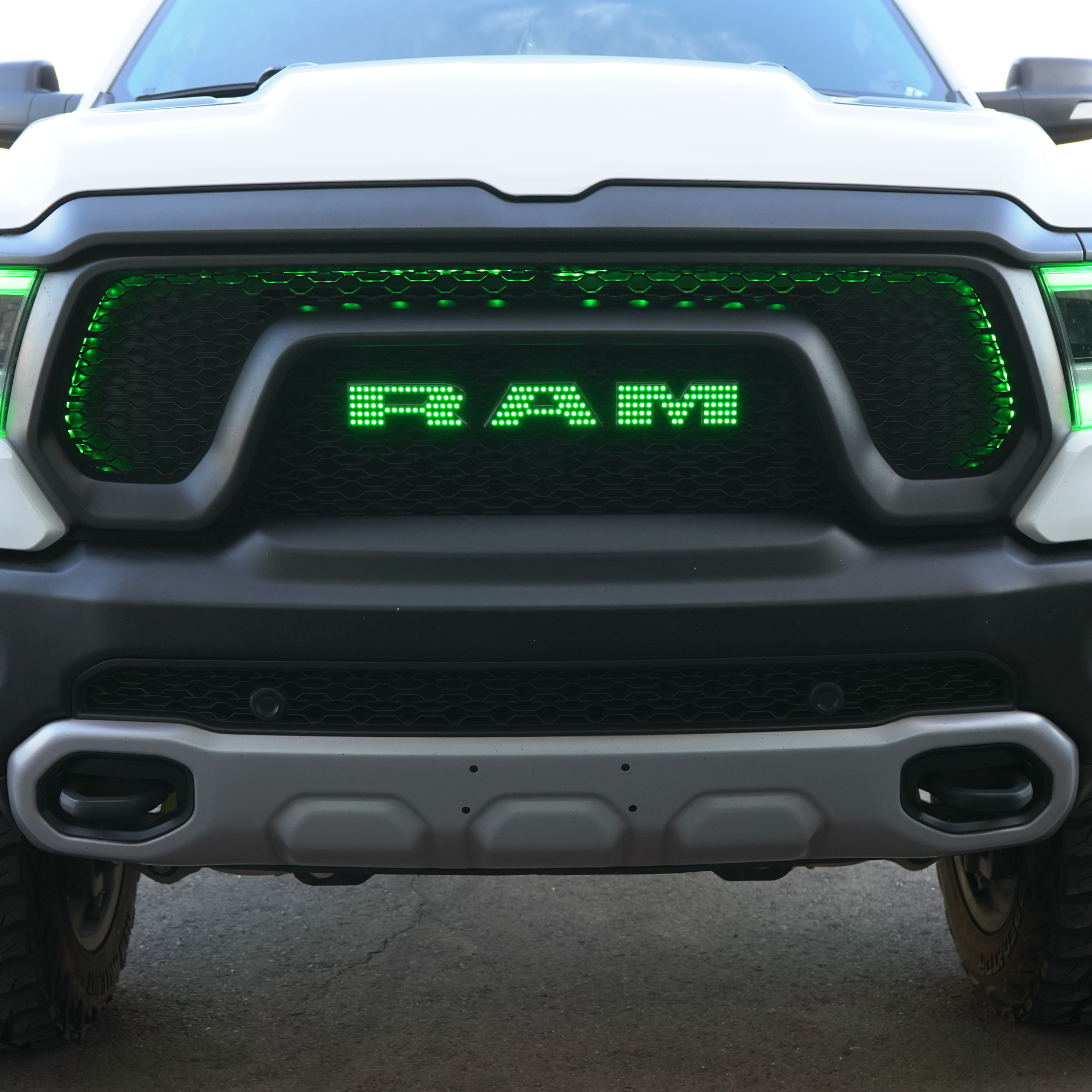 Ram LED Emblem: (Multicolor Flow) 2019-2024 â€“ Custom Multicolor LED Lighting by RGB Halo Kits
