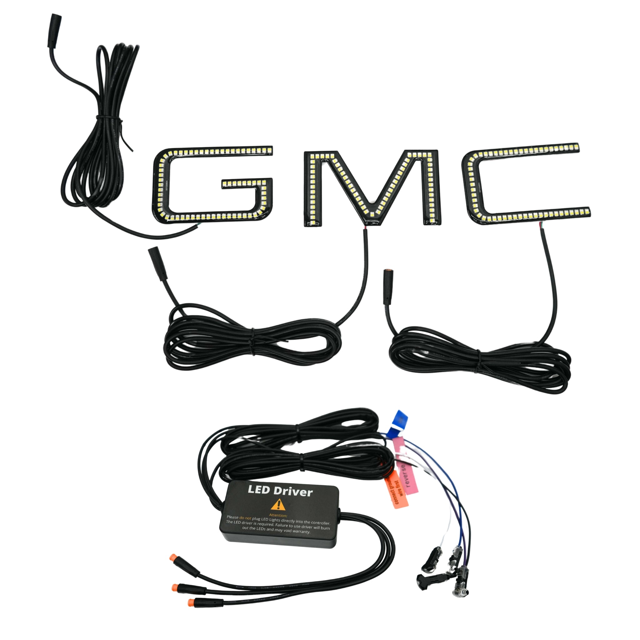 Rear Tailgate: GMC LED Emblem â€“ Custom Multicolor LED Lighting by RGB Halo Kits