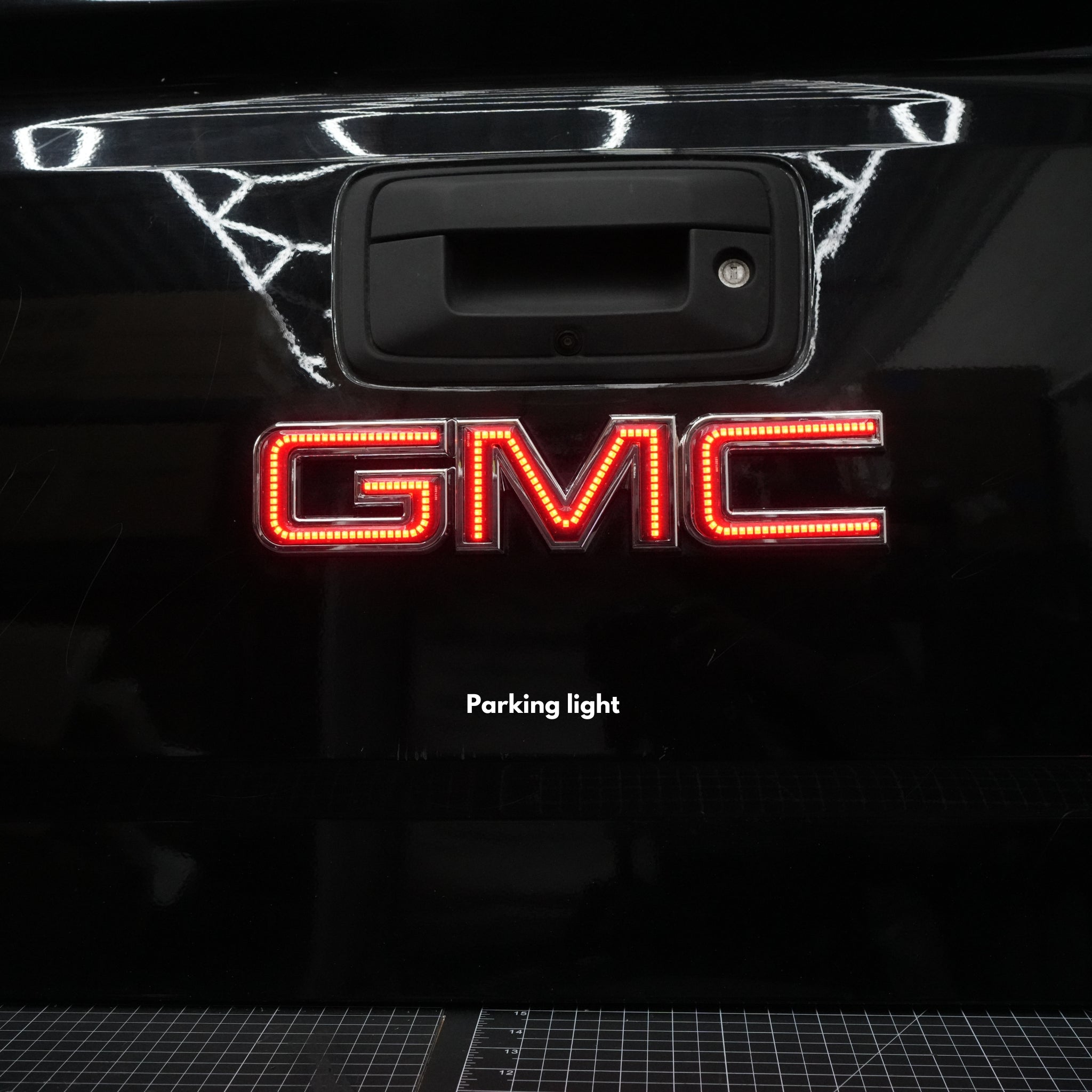 Rear Tailgate: GMC LED Emblem â€“ Custom Multicolor LED Lighting by RGB Halo Kits