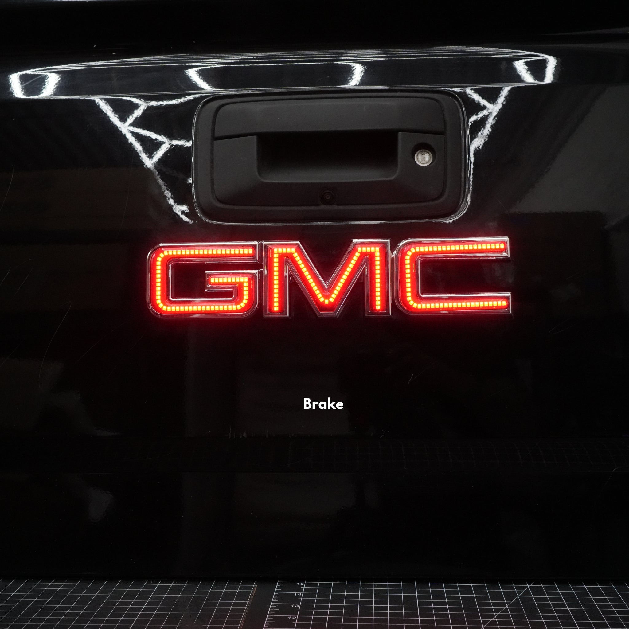 Rear Tailgate: GMC LED Emblem â€“ Custom Multicolor LED Lighting by RGB Halo Kits