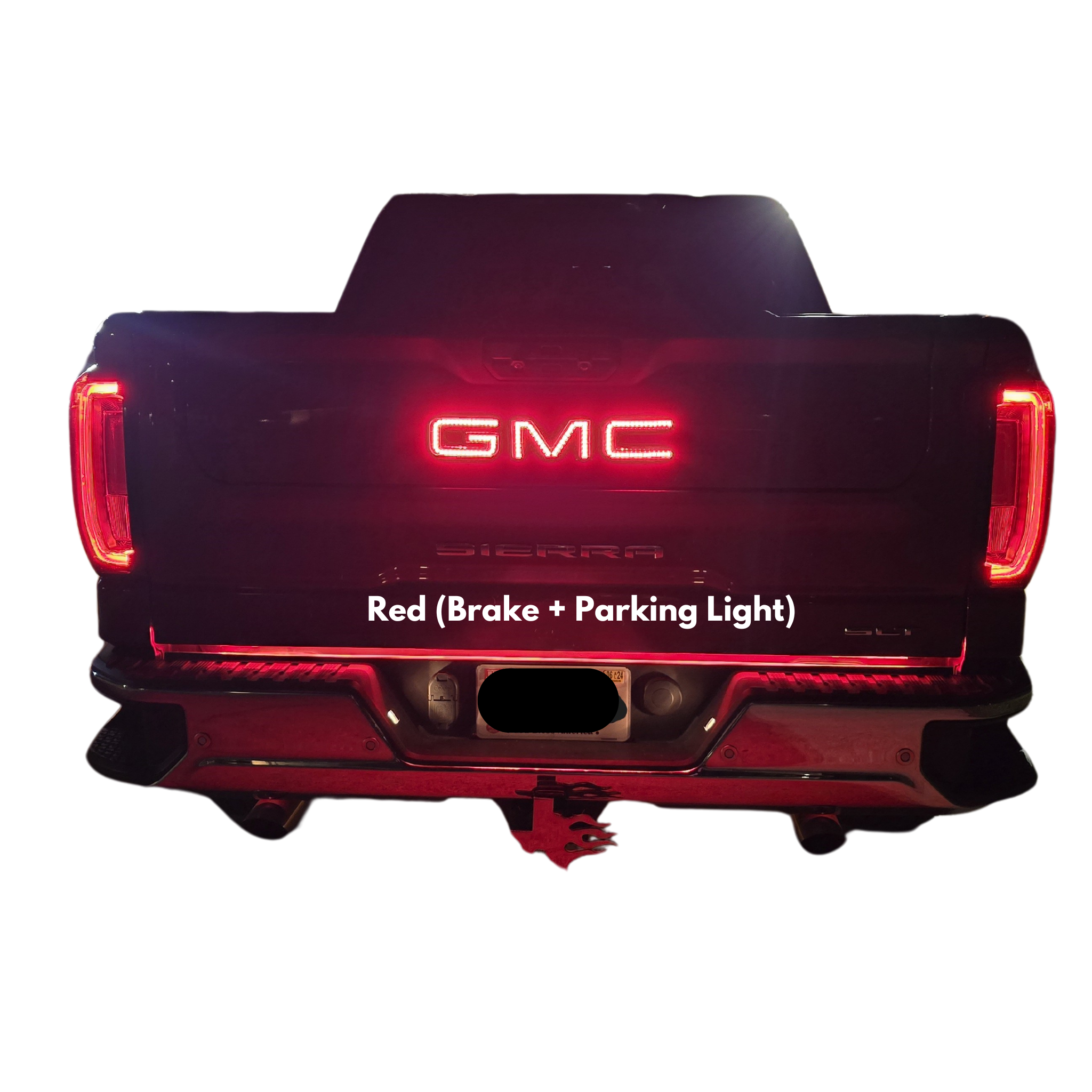 Rear Tailgate: GMC LED Emblem â€“ Custom Multicolor LED Lighting by RGB Halo Kits