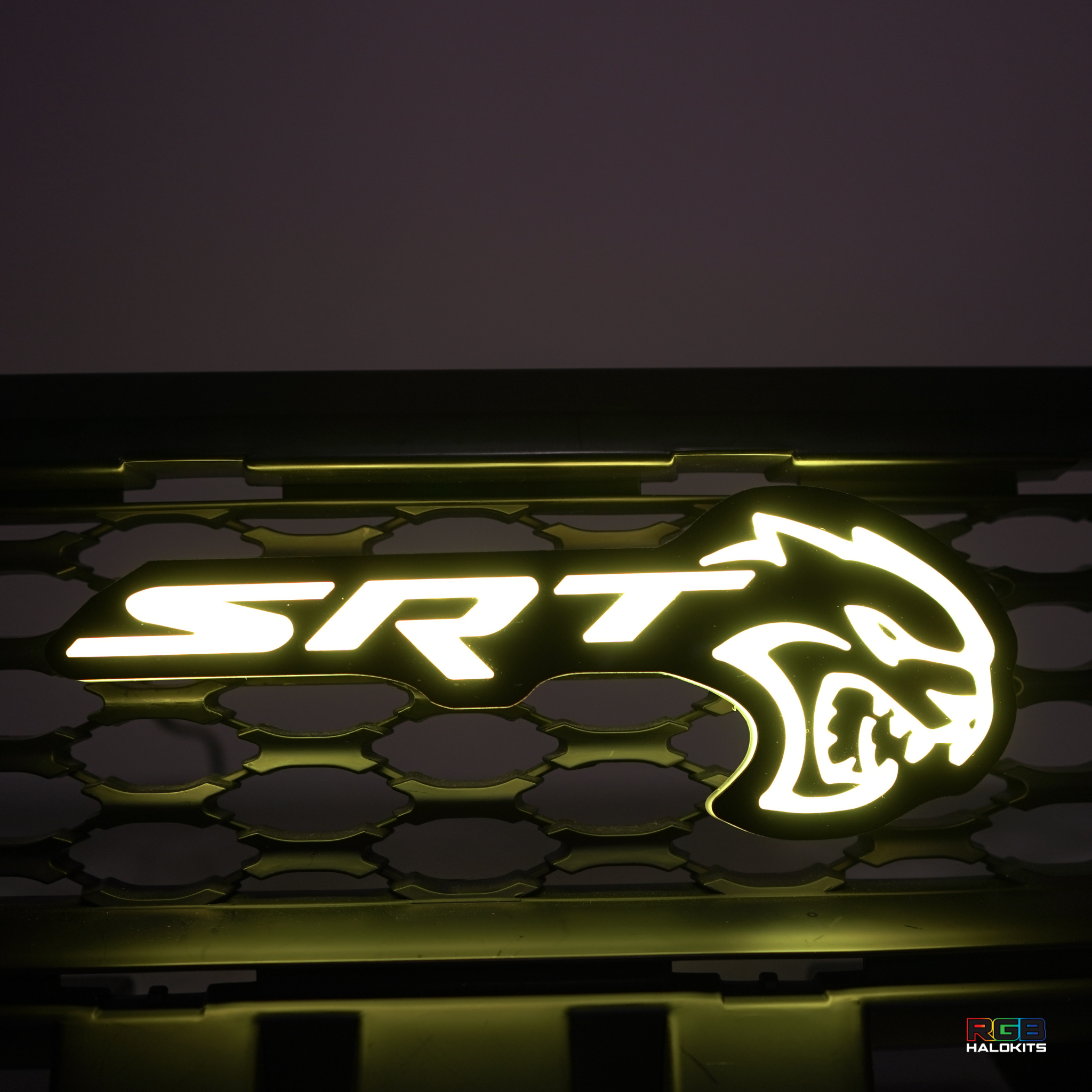 SRT Hellcat LED Emblem Badge: (Multicolor) â€“ Custom Multicolor LED Lighting by RGB Halo Kits