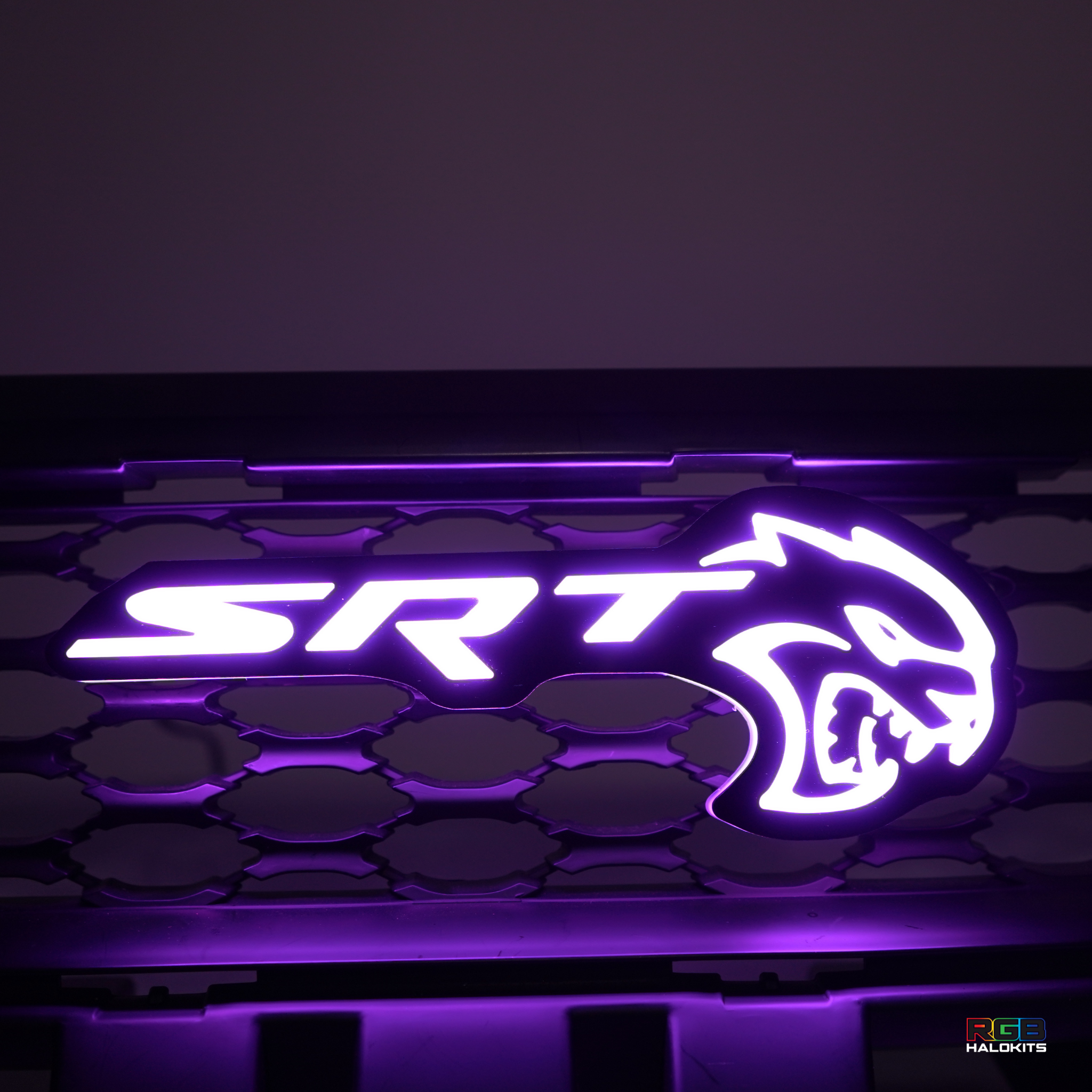 SRT Hellcat LED Emblem Badge: (Multicolor) â€“ Custom Multicolor LED Lighting by RGB Halo Kits