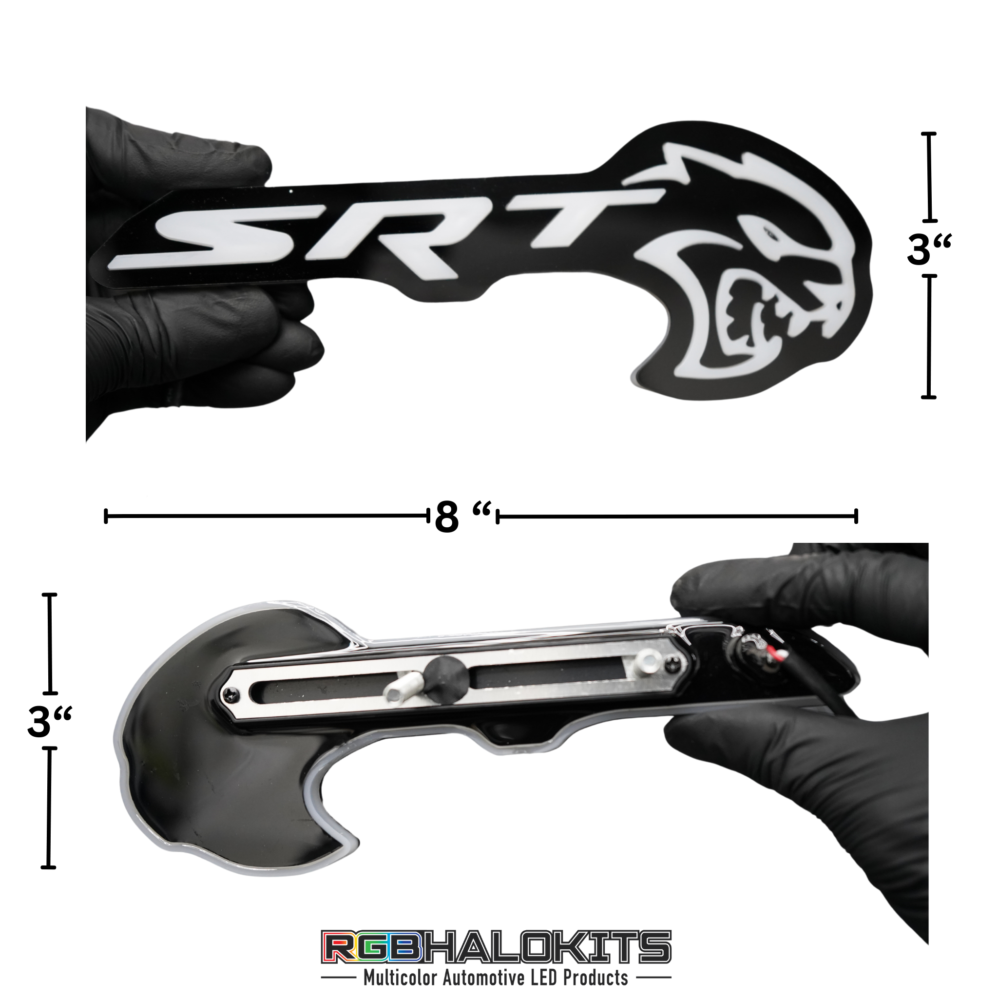 SRT Hellcat LED Emblem Badge: (Multicolor) â€“ Custom Multicolor LED Lighting by RGB Halo Kits