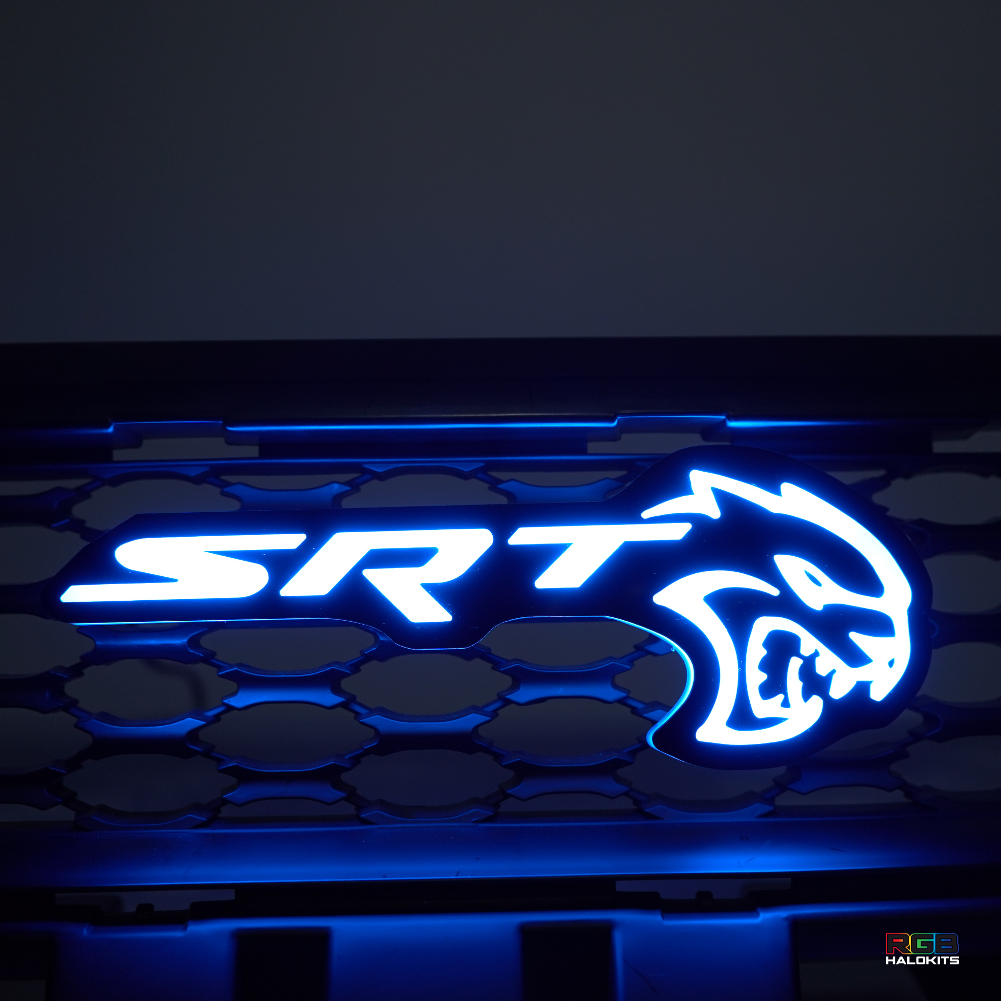 SRT Hellcat LED Emblem Badge: (Multicolor) â€“ Custom Multicolor LED Lighting by RGB Halo Kits