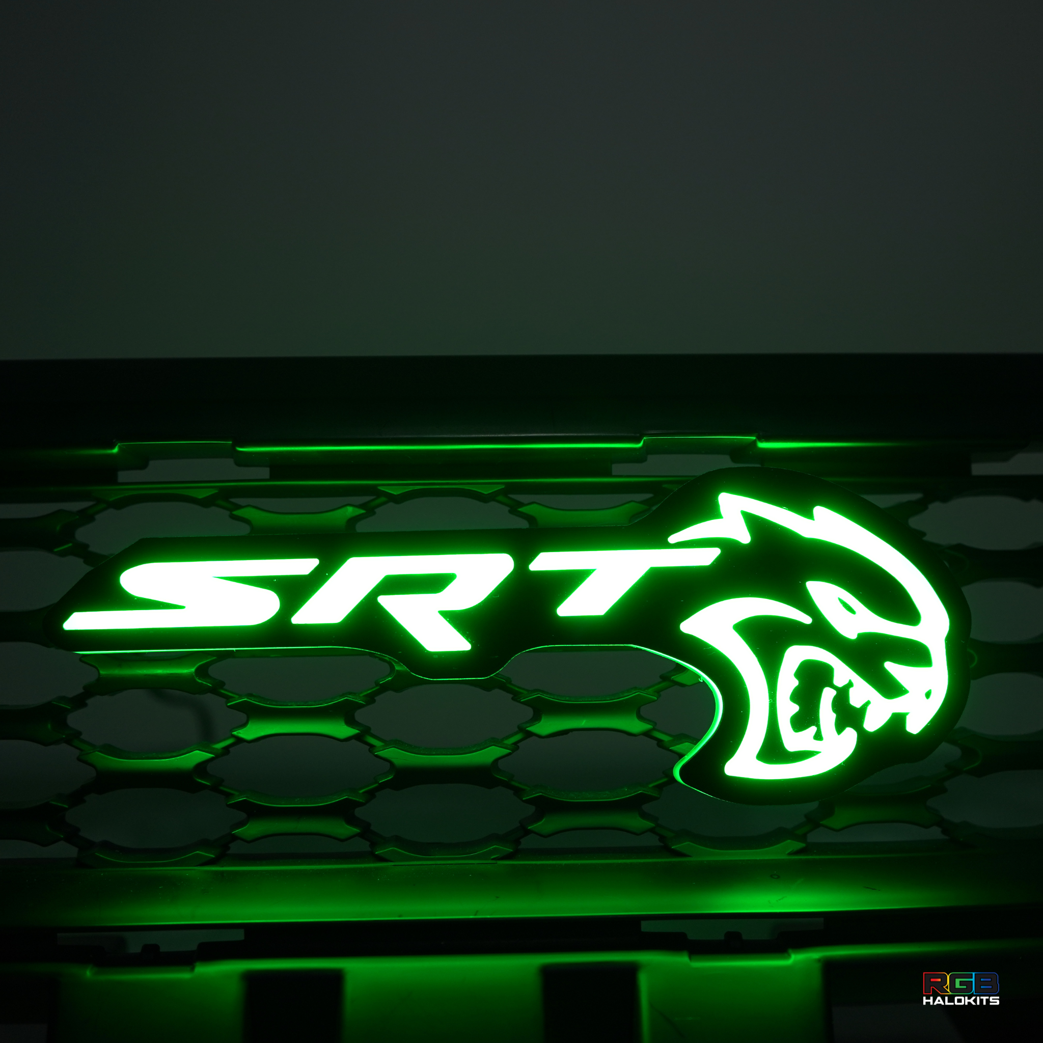 SRT Hellcat LED Emblem Badge: (Multicolor) â€“ Custom Multicolor LED Lighting by RGB Halo Kits