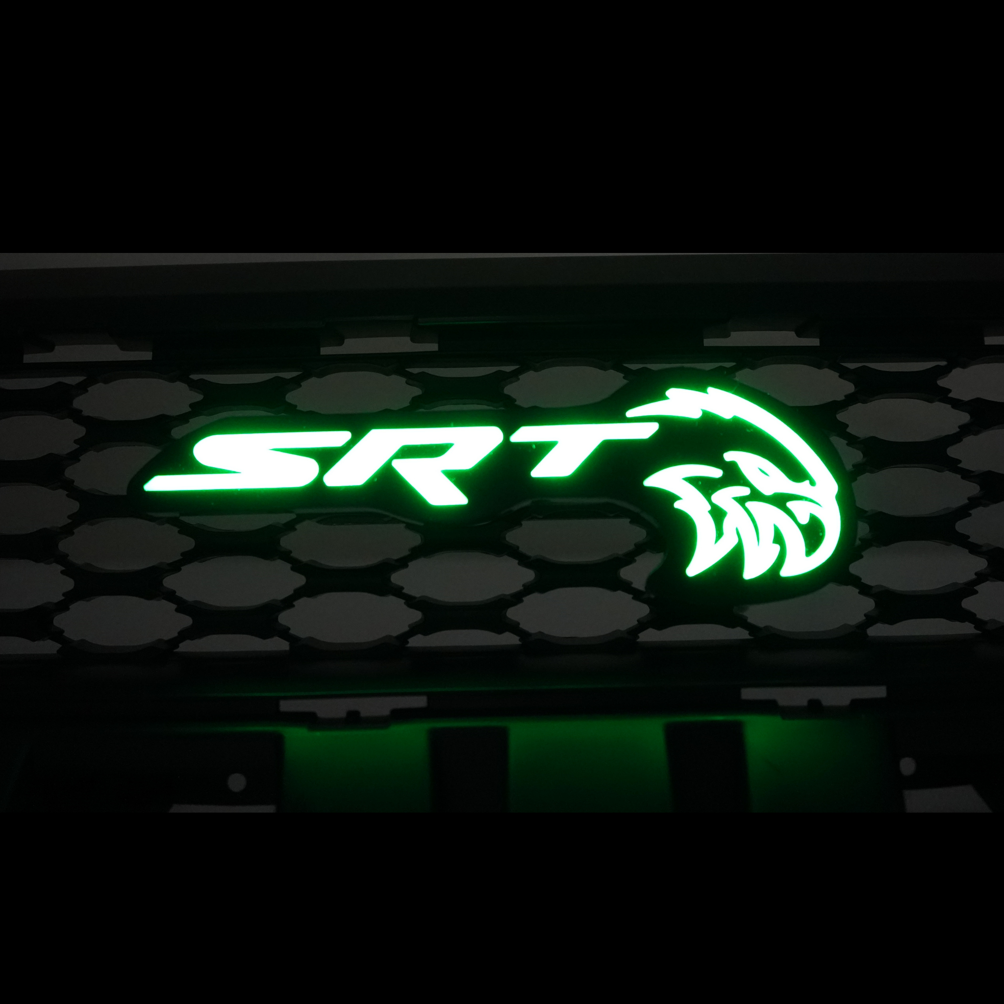 SRT Trackhawk Hellhawk LED Emblem: (Multicolor Flow) â€“ Custom Multicolor LED Lighting by RGB Halo Kits