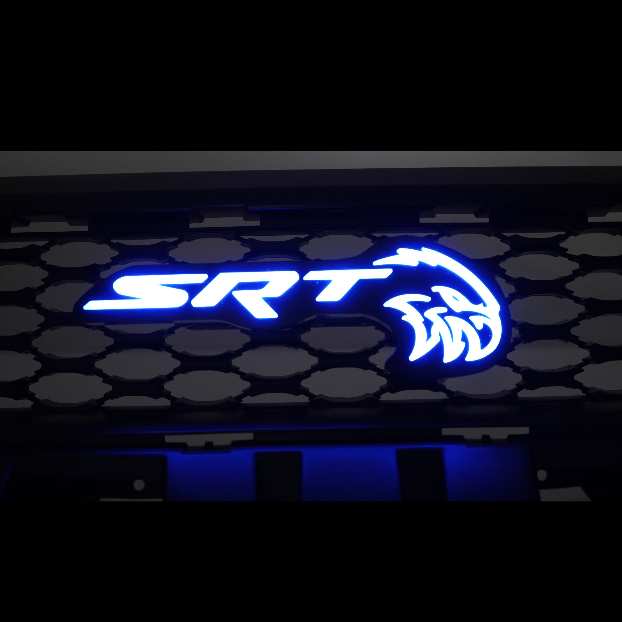 SRT Trackhawk Hellhawk LED Emblem: (Multicolor Flow) â€“ Custom Multicolor LED Lighting by RGB Halo Kits