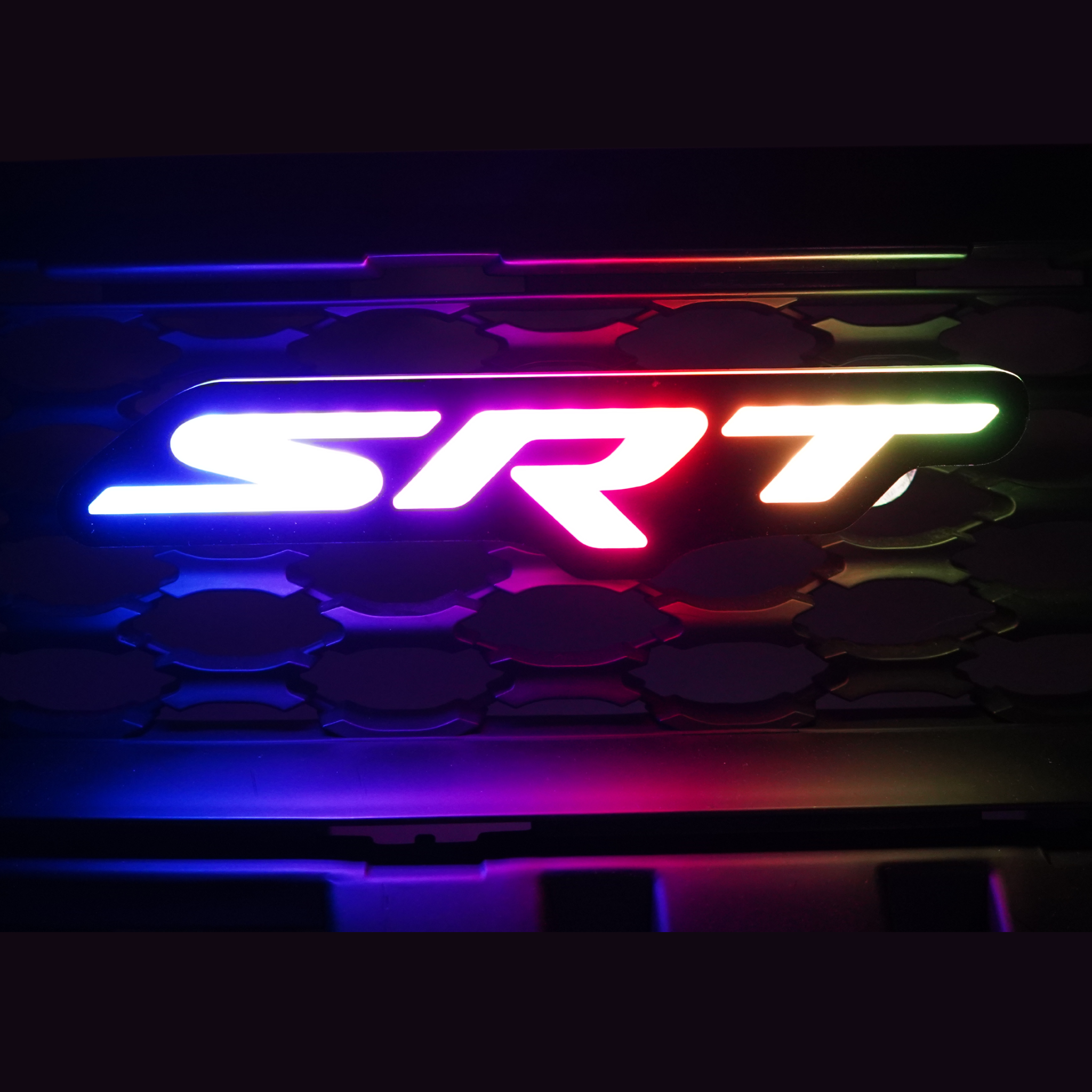 SRT LED Emblem Badge: (Multicolor)