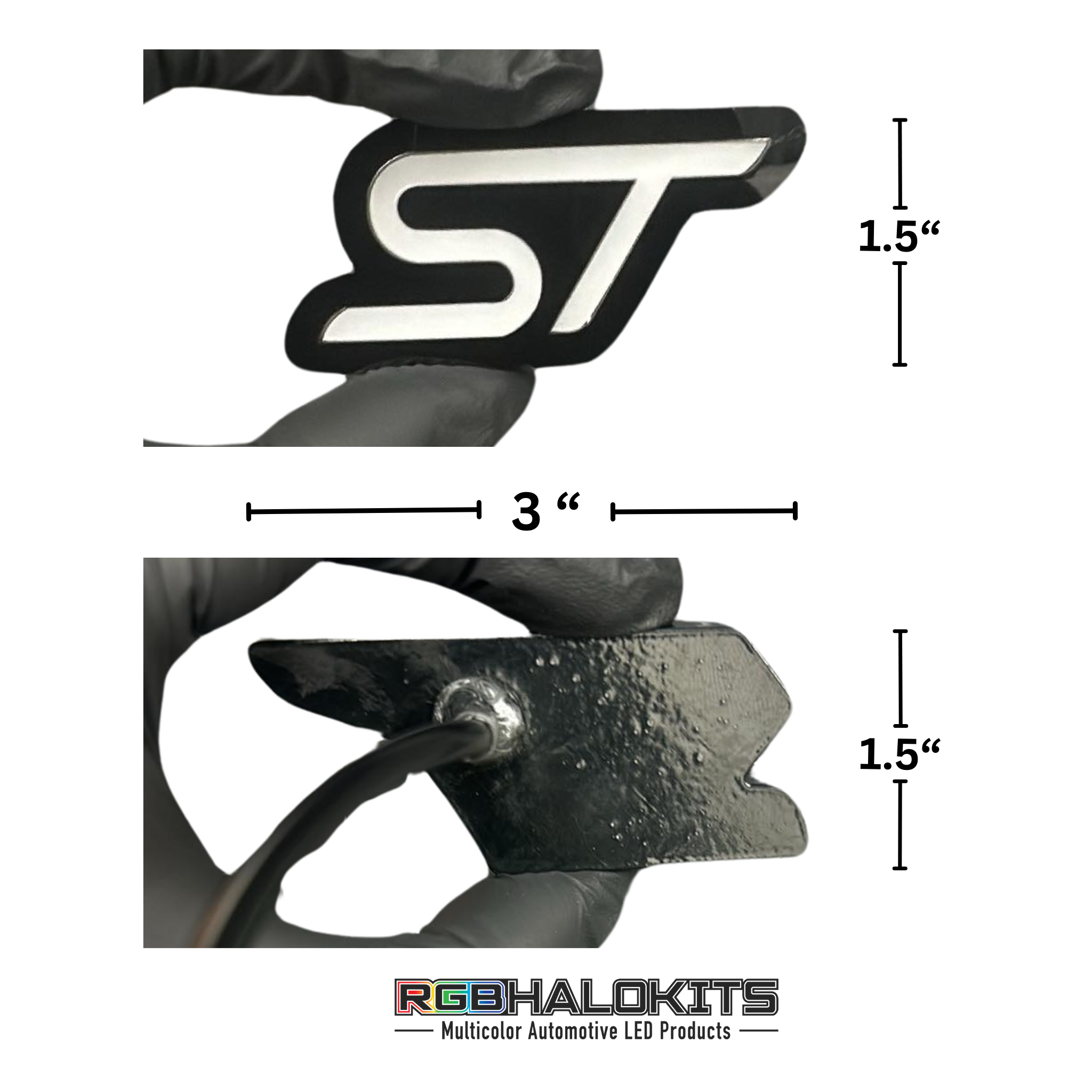 ST : Illuminated Multicolor Flow LED Badge | Lit Logos – Custom Multicolor LED Lighting by RGB Halo Kits