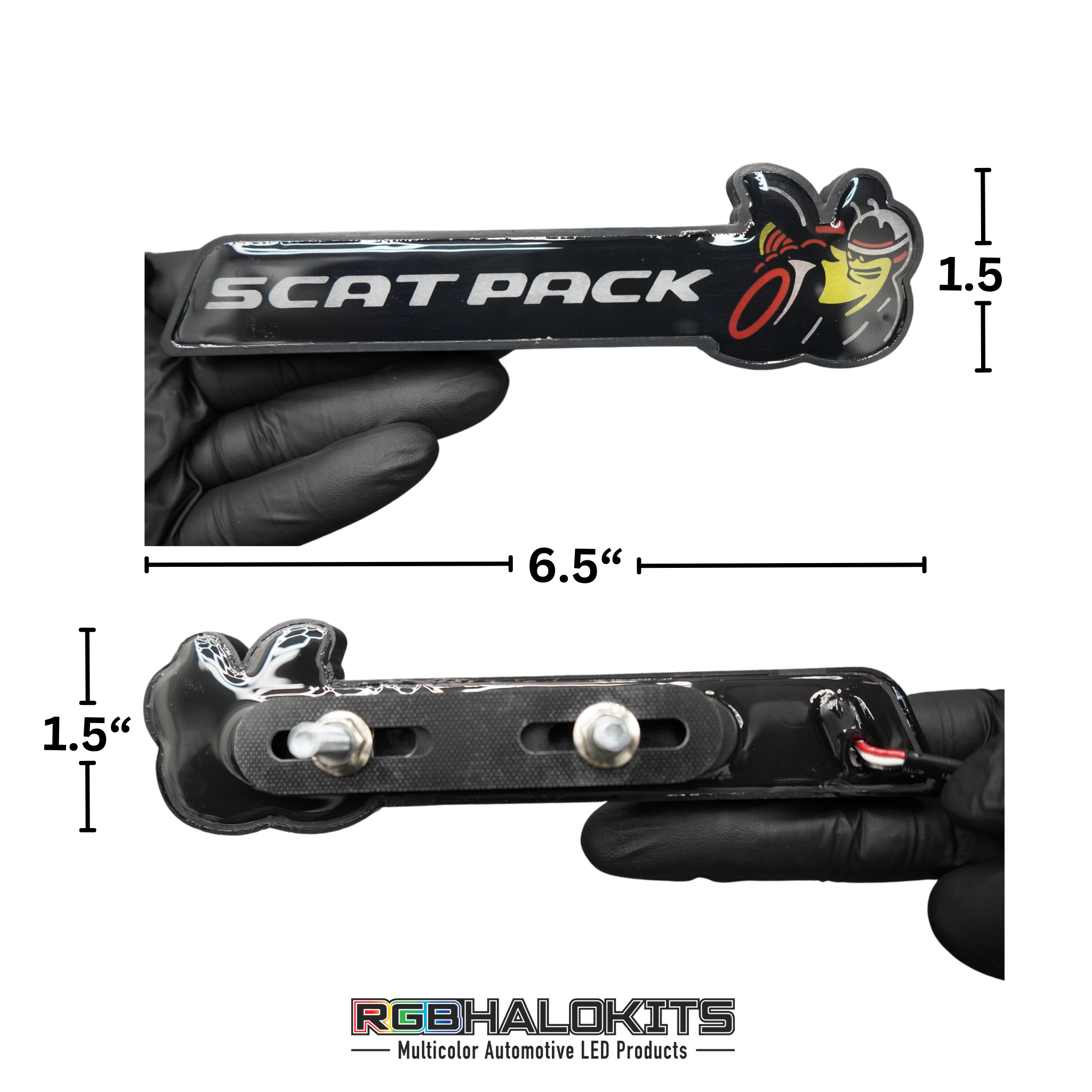 Scatpack LED Emblem Badge (Multicolor Flow) â€“ Custom Multicolor LED Lighting by RGB Halo Kits