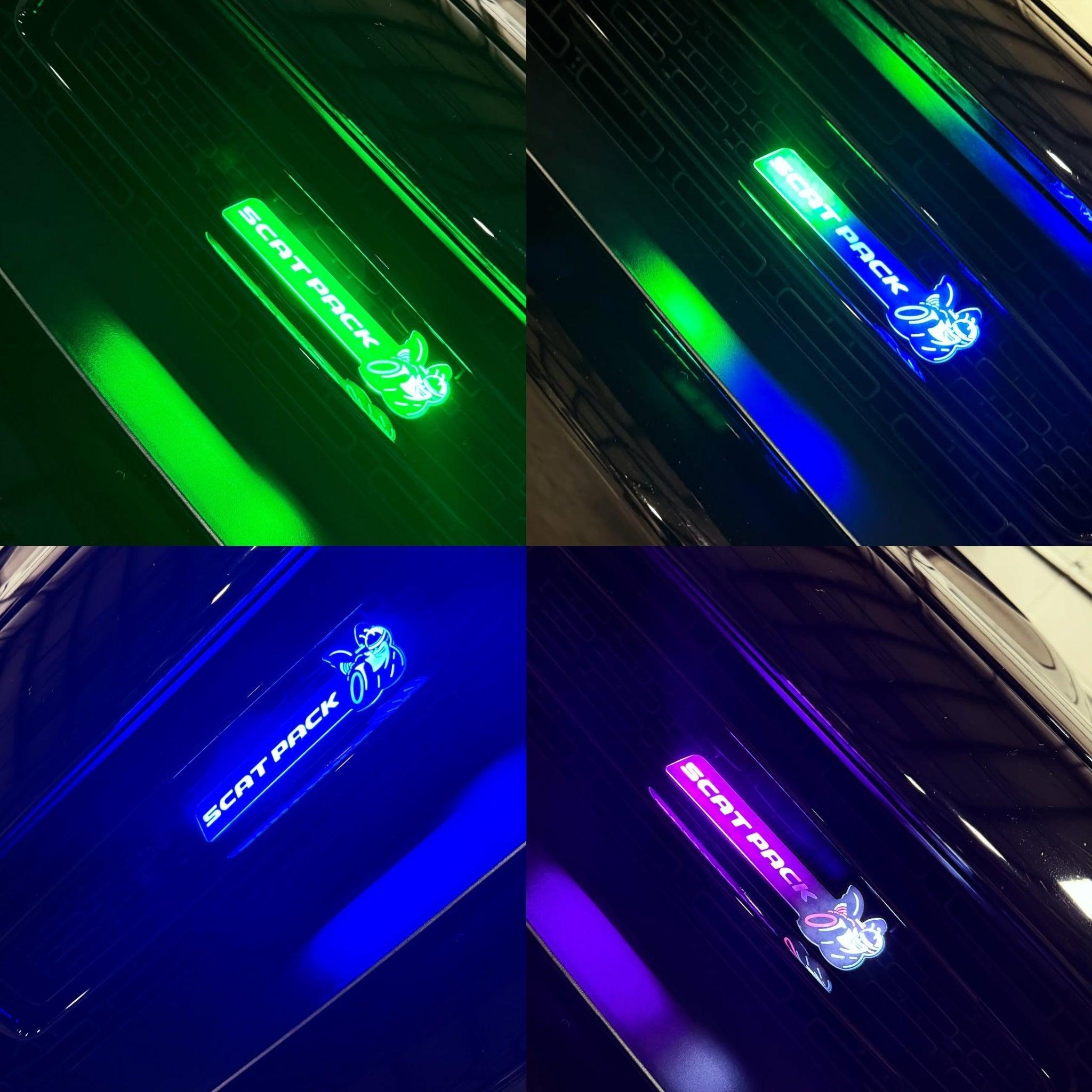 Scatpack LED Emblem Badge (Multicolor Flow) â€“ Custom Multicolor LED Lighting by RGB Halo Kits