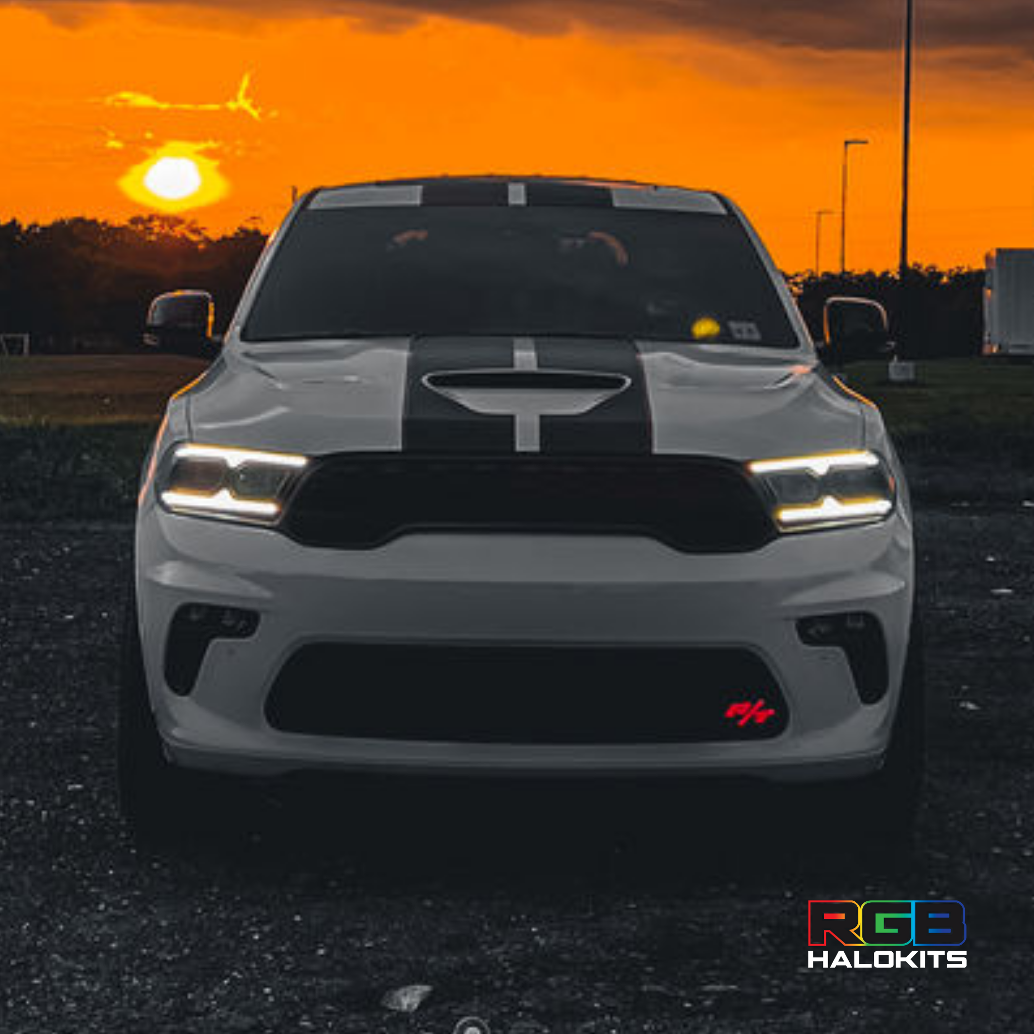 R/T Illuminated LED Emblem Logo - RGB Halo Kits Multicolor Flow Series Color Chasing RGBWA LED headlight kit Oracle Lighting Trendz OneUpLighting Morimoto theretrofitsource AutoLEDTech Diode Dynamics