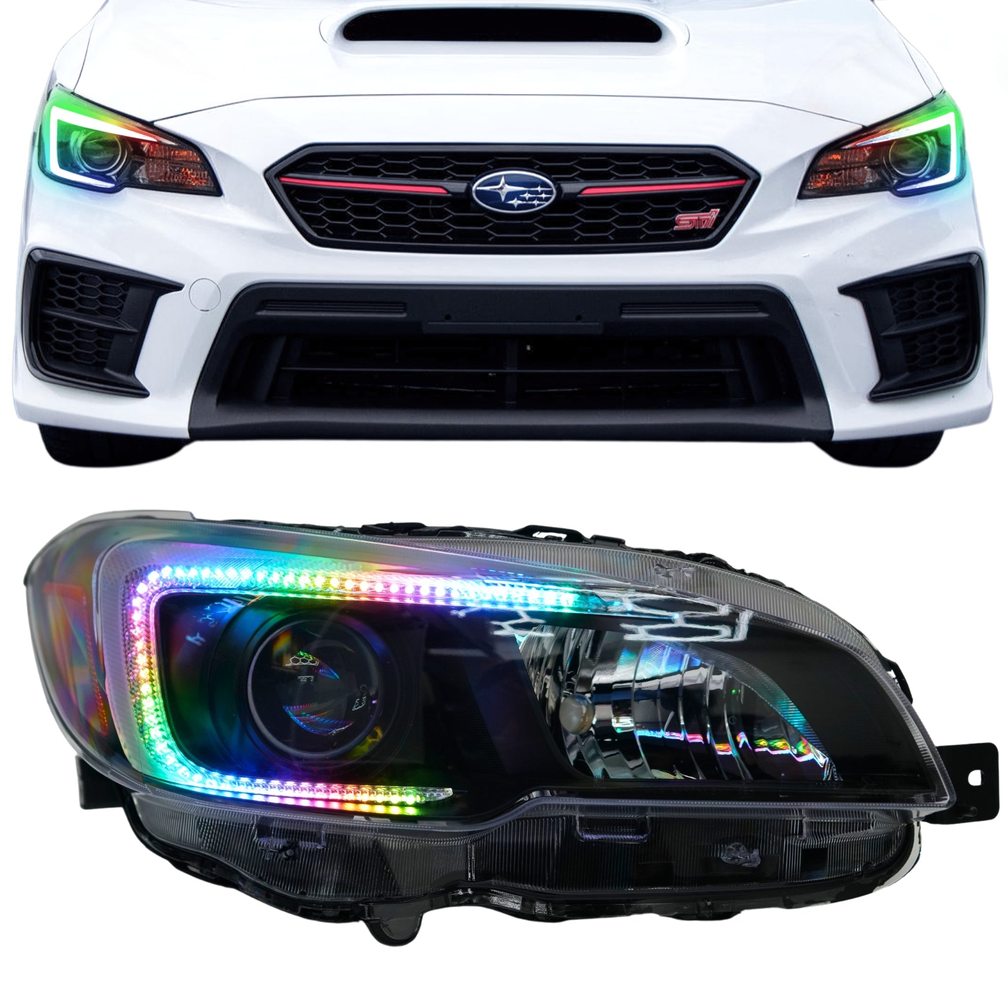 Subaru WRX/STI Flow Series C Bar DRL Boards (2015-2021) – Custom Multicolor LED Lighting by RGB Halo Kits