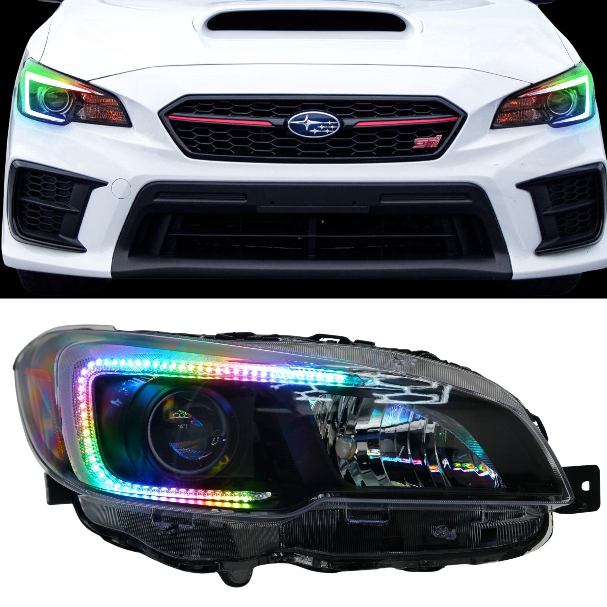 Subaru WRX/STI Flow Series C Bar DRL Boards (2015-2021) – Custom Multicolor LED Lighting by RGB Halo Kits