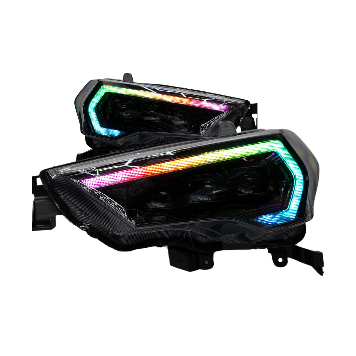 Toyota 4Runner: Multicolor Flow Series Headlights (2014-2024) | XB Morimoto – Custom Multicolor LED Lighting by RGB Halo Kits