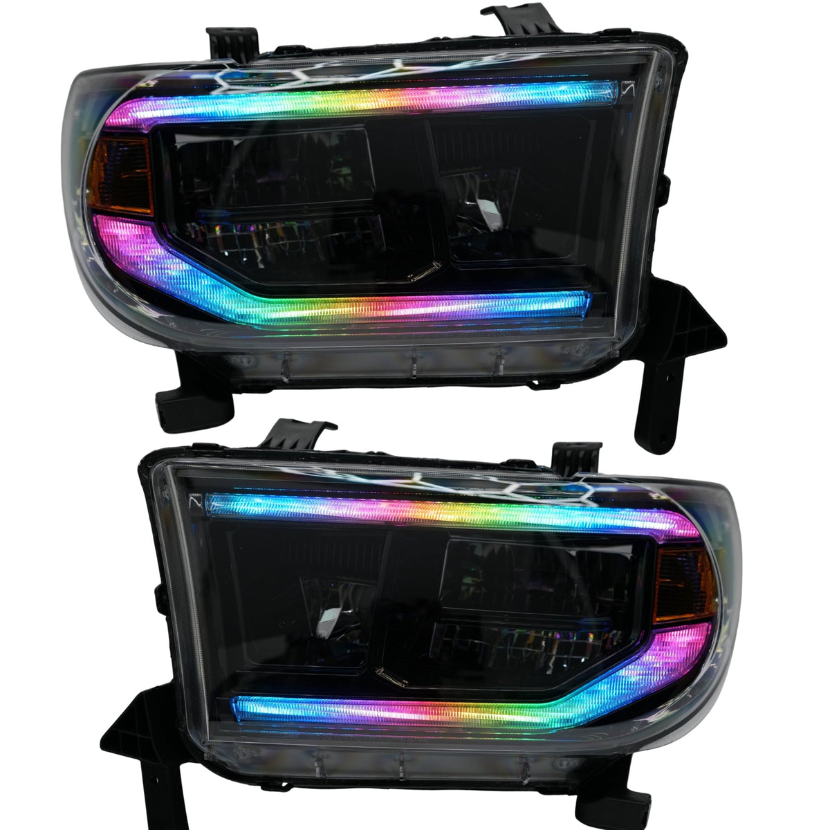 Toyota Tundra / Sequoia: Multicolor Flow Series Headlights (2007-2013) | XB Morimoto – Custom Multicolor LED Lighting by RGB Halo Kits
