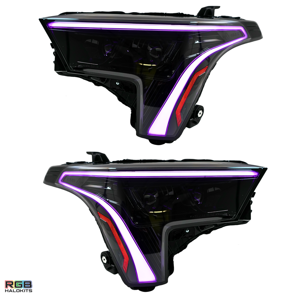 Toyota Tundra/Sequoia: Multicolor Flow Series Alphablack Headlights (2022-2025) | Alpharex – Custom Multicolor LED Lighting by RGB Halo Kits