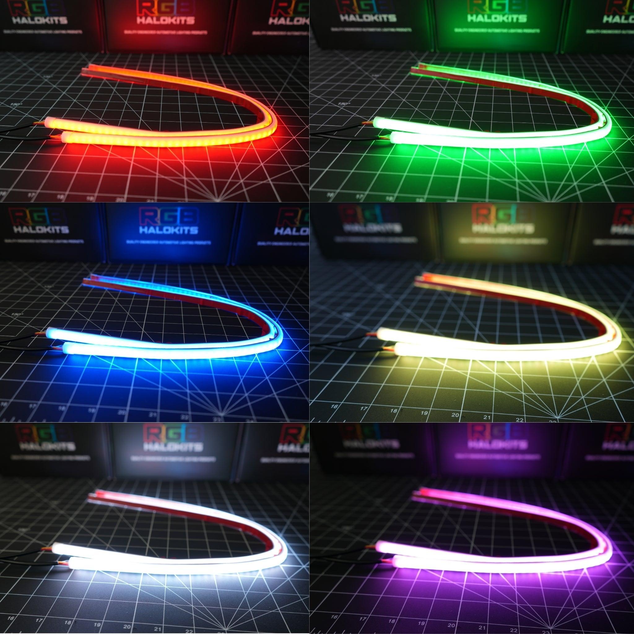 Universal Flexible DRL Tube Diffused Strips | Multicolor – Custom Multicolor LED Lighting by RGB Halo Kits