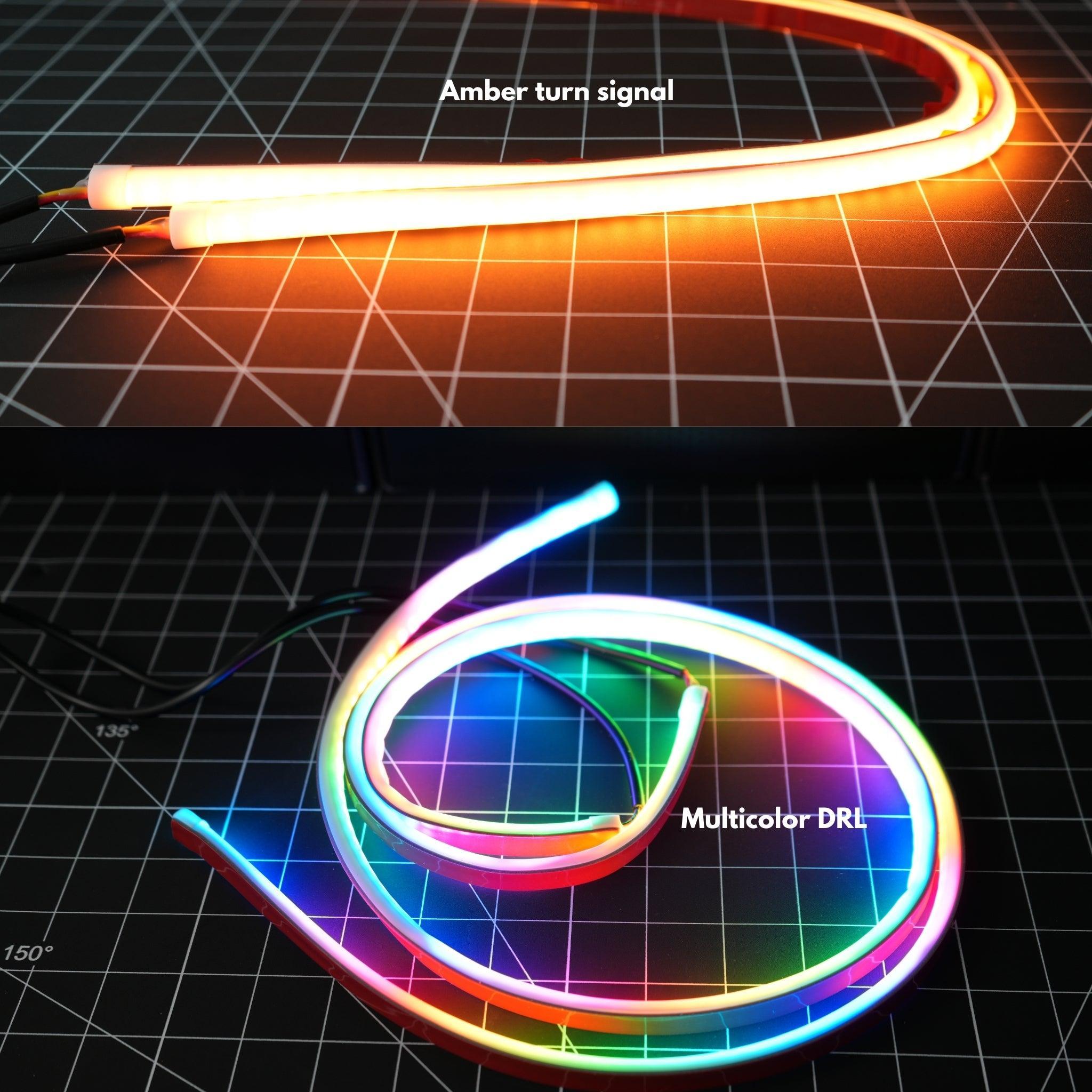 Universal Flexible DRL Tube Diffused Strips | Multicolor – Custom Multicolor LED Lighting by RGB Halo Kits