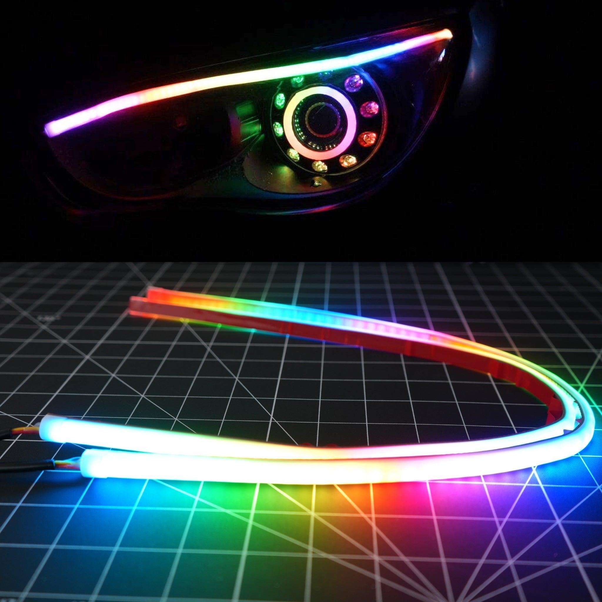 Universal Flexible DRL Tube Diffused Strips | Multicolor – Custom Multicolor LED Lighting by RGB Halo Kits