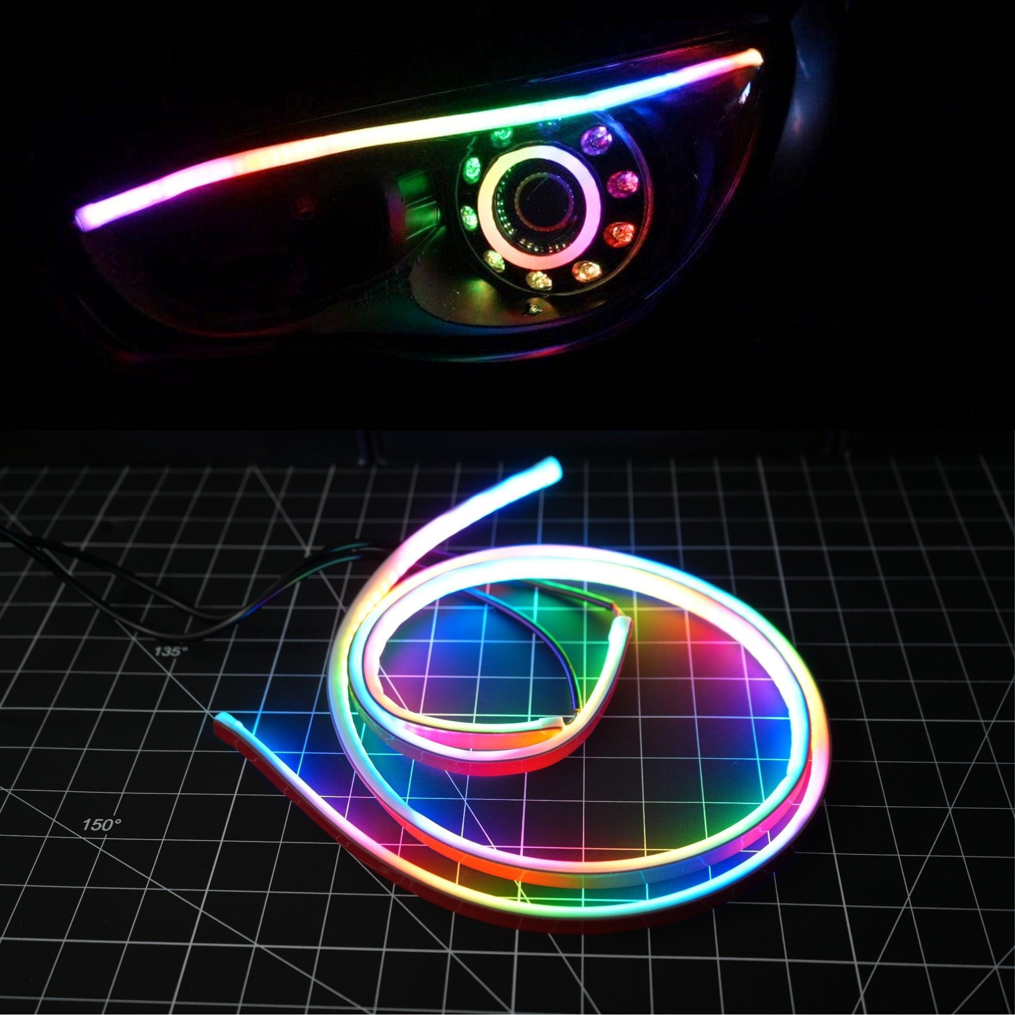 Universal Flexible DRL Tube Diffused Strips | Multicolor – Custom Multicolor LED Lighting by RGB Halo Kits