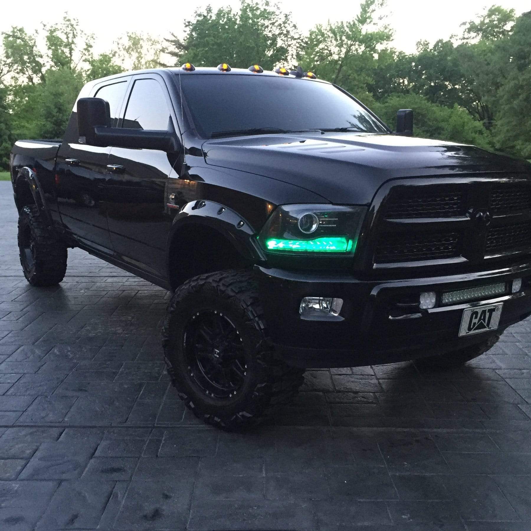 2009-2018 Dodge Ram Multicolor DRL Boards - RGB Halo Kits Multicolor Flow Series Color Chasing RGBWA LED headlight kit Colorshift Oracle Lighting Trendz OneUpLighting Morimoto theretrofitsource AutoLEDTech Diode Dynamics