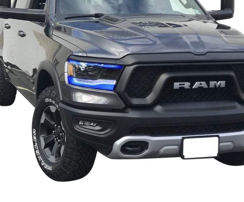 2019-2023 Dodge Ram 1500 Midline Multicolor DRL Boards - RGB Halo Kits Multicolor Flow Series Color Chasing RGBWA LED headlight kit Oracle Lighting Trendz OneUpLighting Morimoto theretrofitsource AutoLEDTech Diode Dynamics