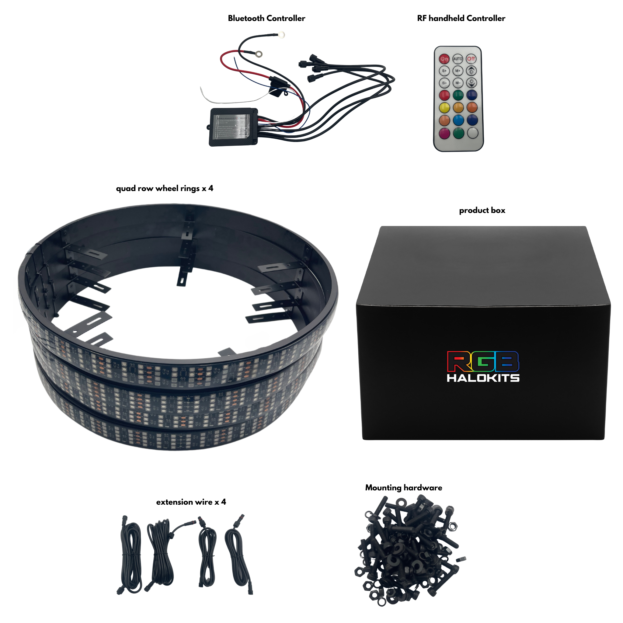 Quad 4 Row LED Wheel Ring Kit | Flow Series