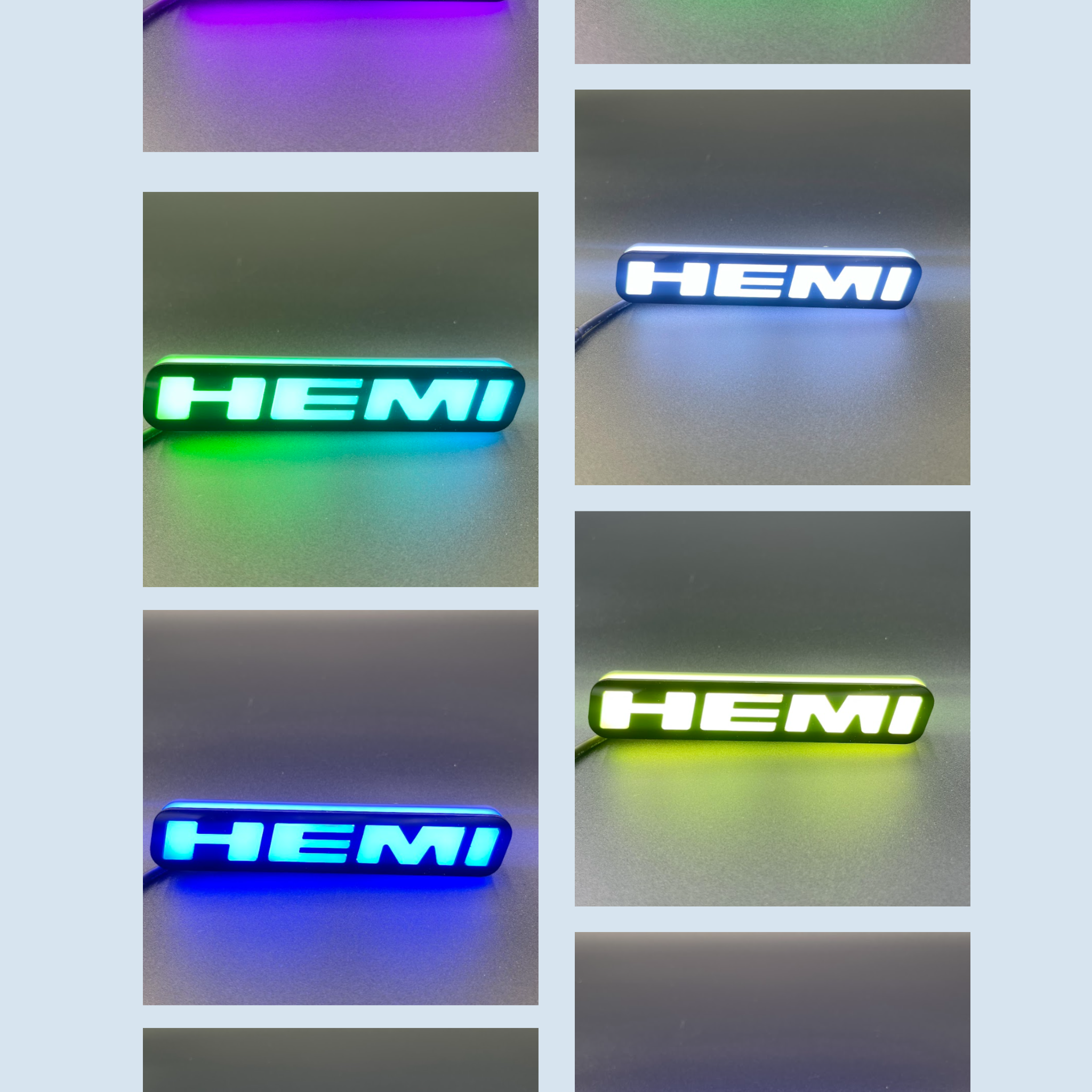 Hemi LED Badge: (Multicolor)