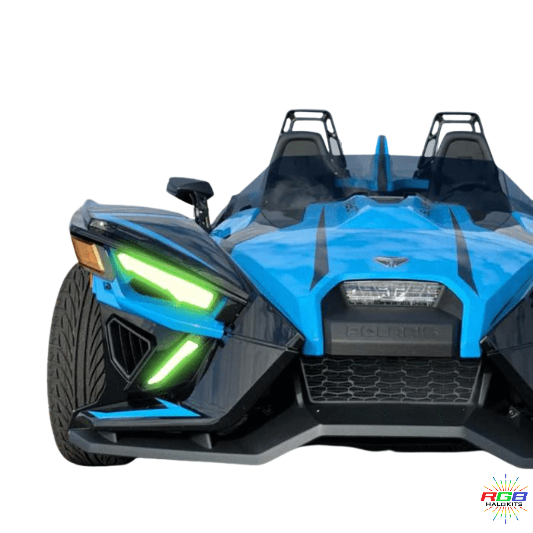 2020-2023 Polaris Slingshot Multicolor DRL Boards - RGB Halo Kits Multicolor Flow Series Color Chasing RGBWA LED headlight kit Colorshift Oracle Lighting Trendz OneUpLighting Morimoto theretrofitsource AutoLEDTech Diode Dynamics