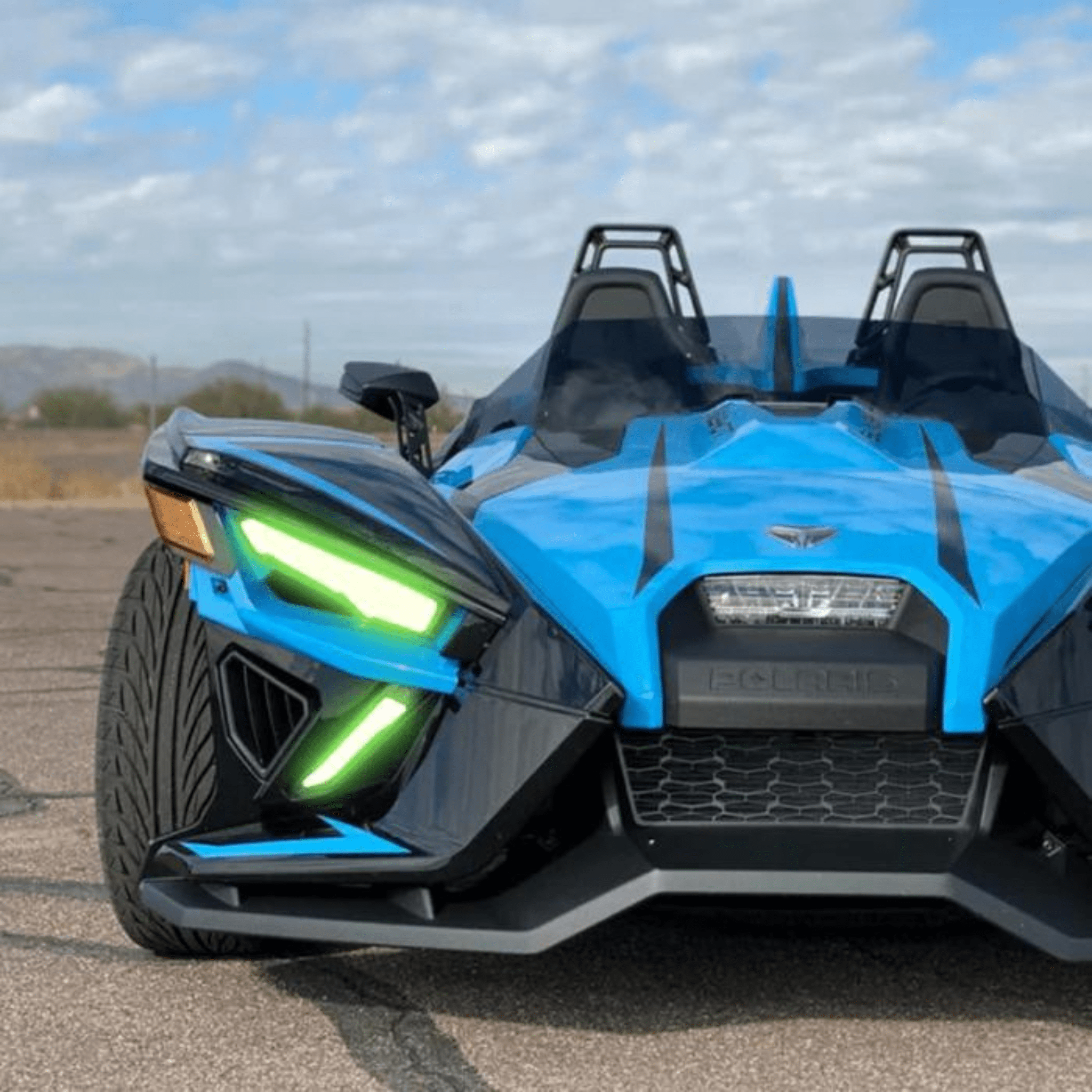 2020-2023 Polaris Slingshot Multicolor DRL Boards - RGB Halo Kits Multicolor Flow Series Color Chasing RGBWA LED headlight kit Colorshift Oracle Lighting Trendz OneUpLighting Morimoto theretrofitsource AutoLEDTech Diode Dynamics