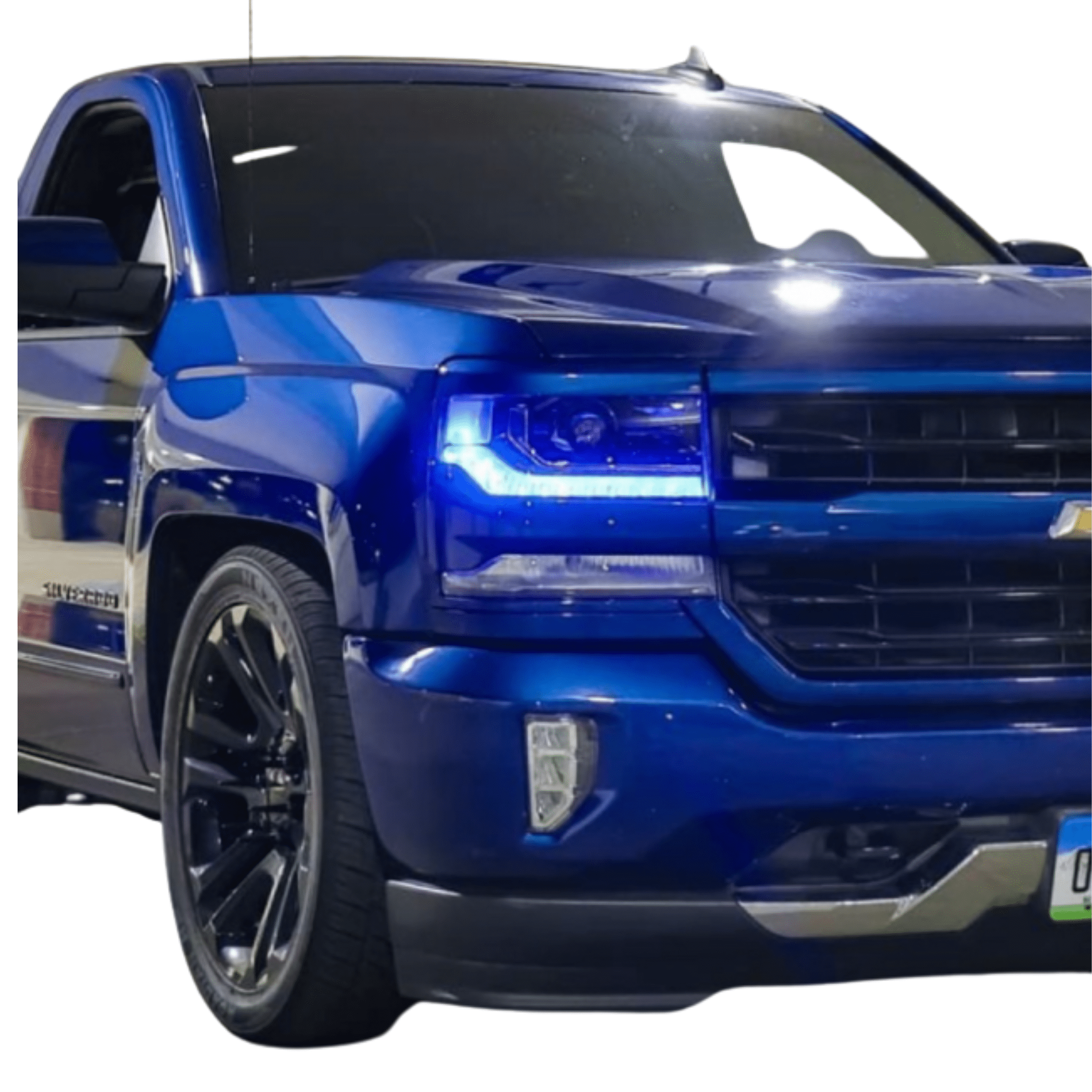 2016-2018 Chevrolet Silverado RGBW DRL Boards - RGB Halo Kits Multicolor Flow Series Color Chasing RGBWA LED headlight kit Oracle Lighting Trendz OneUpLighting Morimoto theretrofitsource AutoLEDTech Diode Dynamics