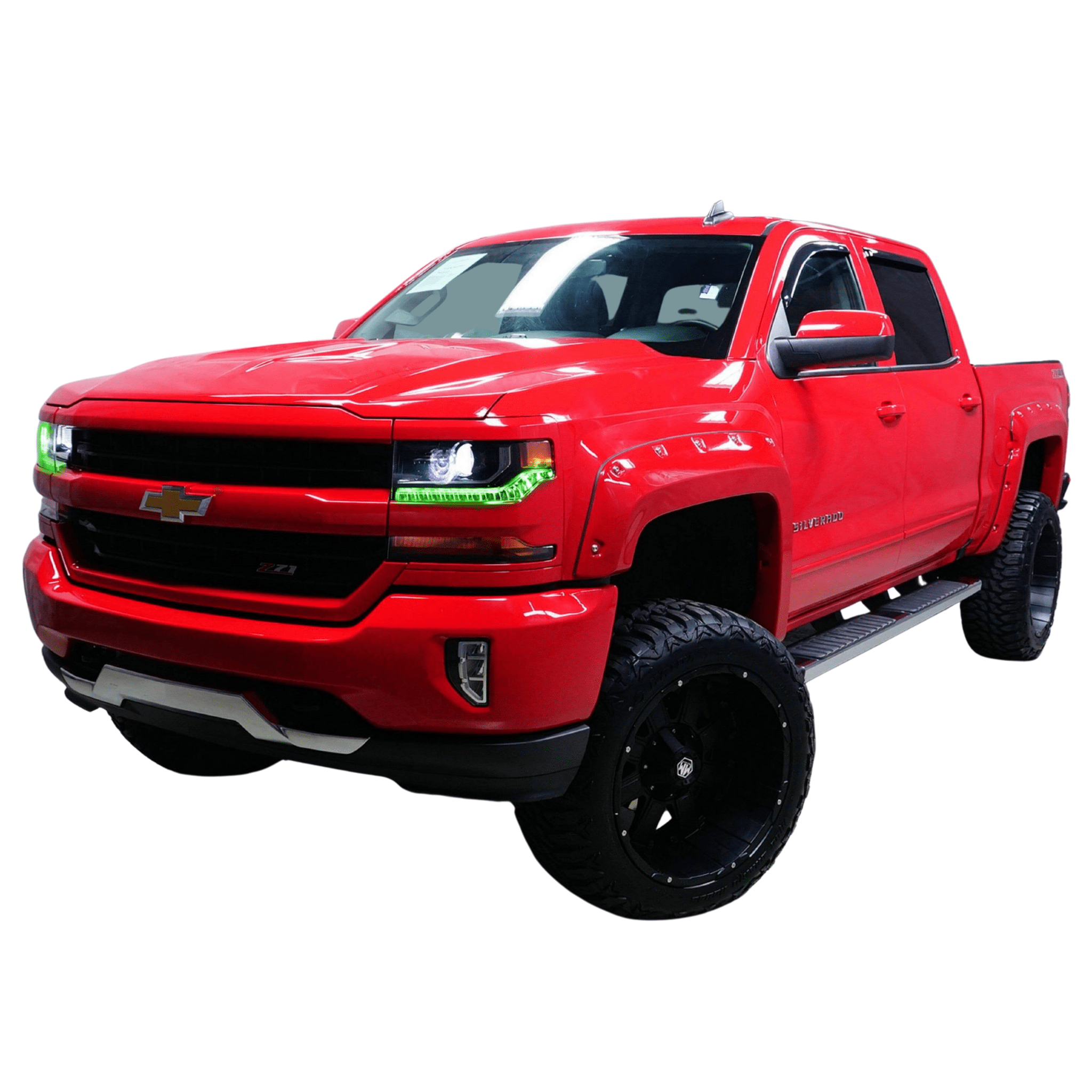 2016-2018 Chevrolet Silverado RGBW DRL Boards - RGB Halo Kits Multicolor Flow Series Color Chasing RGBWA LED headlight kit Oracle Lighting Trendz OneUpLighting Morimoto theretrofitsource AutoLEDTech Diode Dynamics