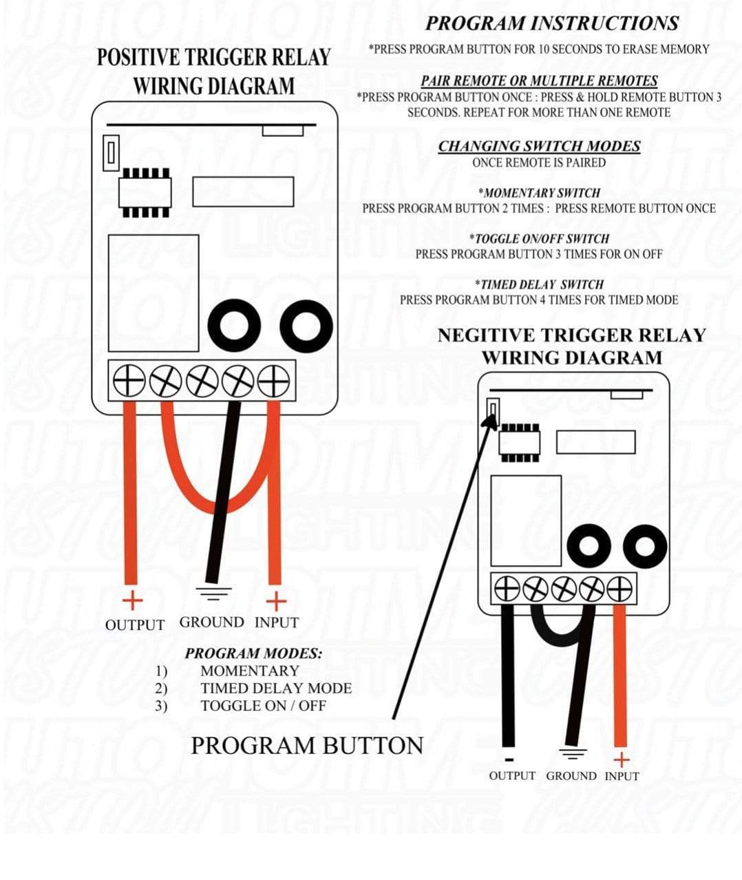 12VDC Wireless RF On/Off Remote - RGB Halo Kits Multicolor Flow Series Color Chasing RGBWA LED headlight kit Colorshift Oracle Lighting Trendz OneUpLighting Morimoto theretrofitsource AutoLEDTech Diode Dynamics