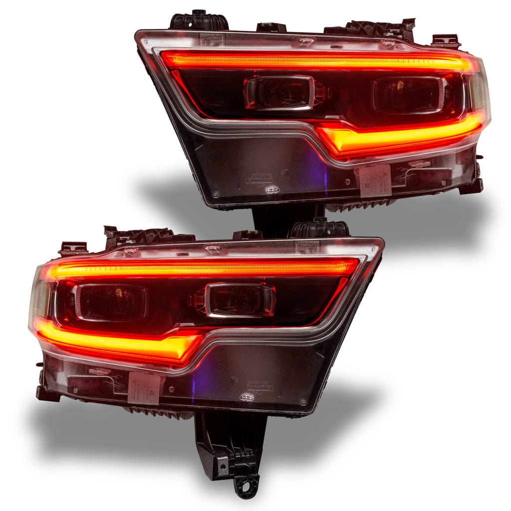 2019-2023 Dodge Ram 1500 RGBW DRL Boards - RGB Halo Kits Multicolor Flow Series Color Chasing RGBWA LED headlight kit Oracle Lighting Trendz OneUpLighting Morimoto theretrofitsource AutoLEDTech Diode Dynamics