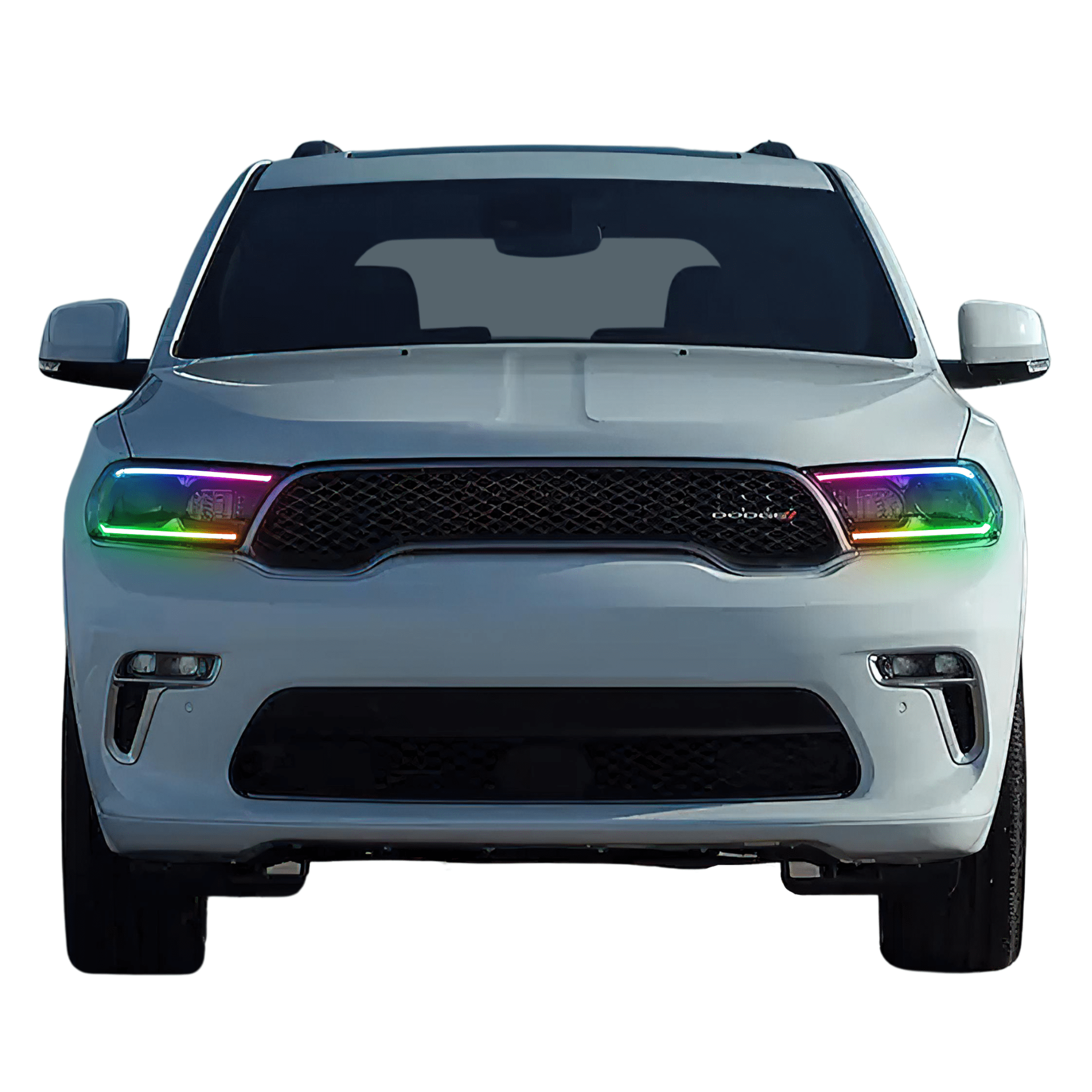 2021-2024 Dodge Durango Multicolor DRL Strips - RGB Halo Kits Multicolor Flow Series Color Chasing RGBWA LED headlight kit Colorshift Oracle Lighting Trendz OneUpLighting Morimoto theretrofitsource AutoLEDTech Diode Dynamics