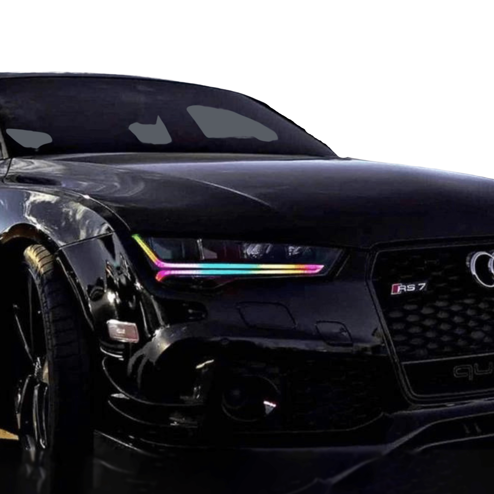 2015-2017 Audi A7/RS7 Flow Series/Color Chasing DRL Boards - RGB Halo Kits Multicolor Flow Series Color Chasing RGBWA LED headlight kit Oracle Lighting Trendz OneUpLighting Morimoto theretrofitsource AutoLEDTech Diode Dynamics