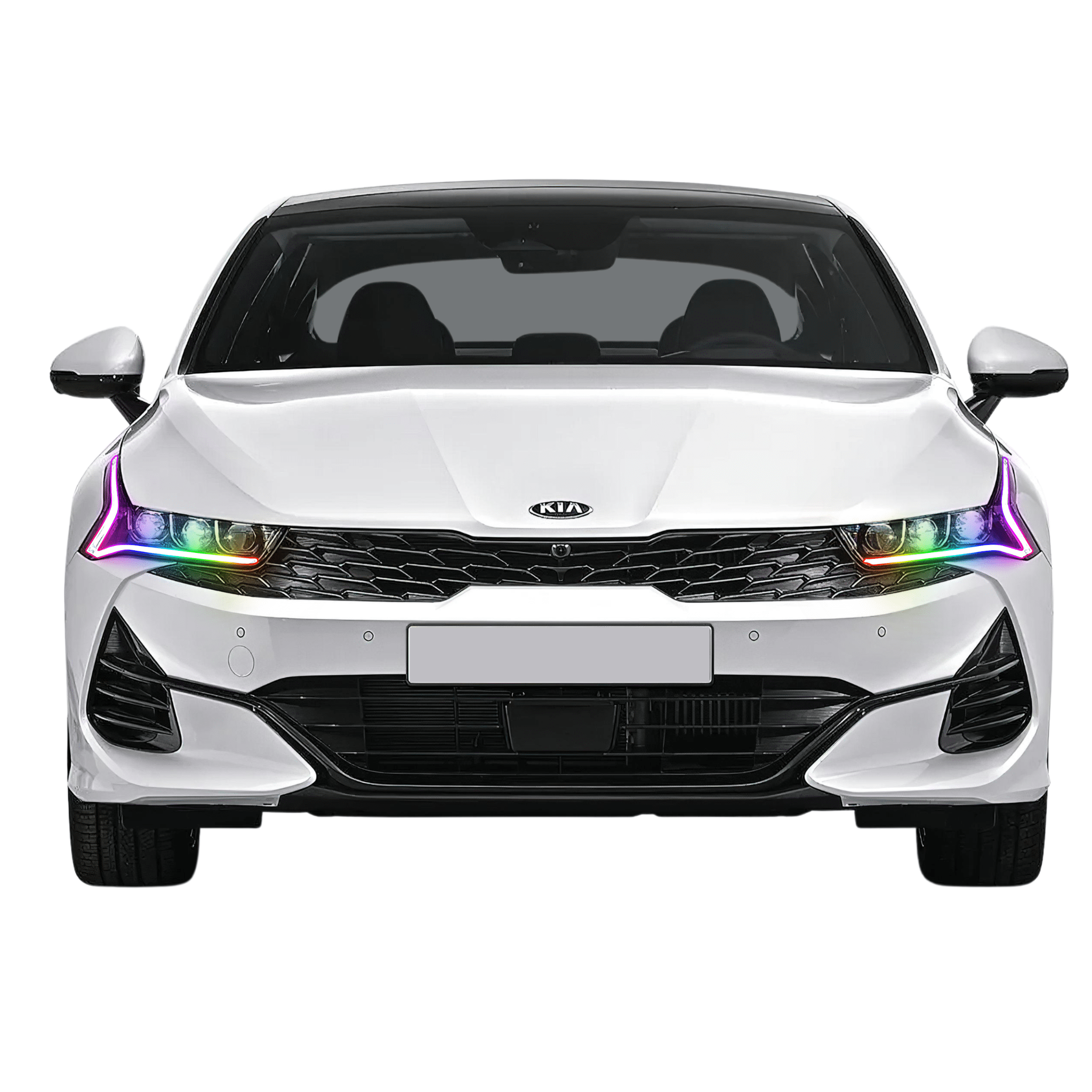 2021+ Kia K5 Flow Series/Color Chasing DRL Boards - RGB Halo Kits Multicolor Flow Series Color Chasing RGBWA LED headlight kit Colorshift Oracle Lighting Trendz OneUpLighting Morimoto theretrofitsource AutoLEDTech Diode Dynamics