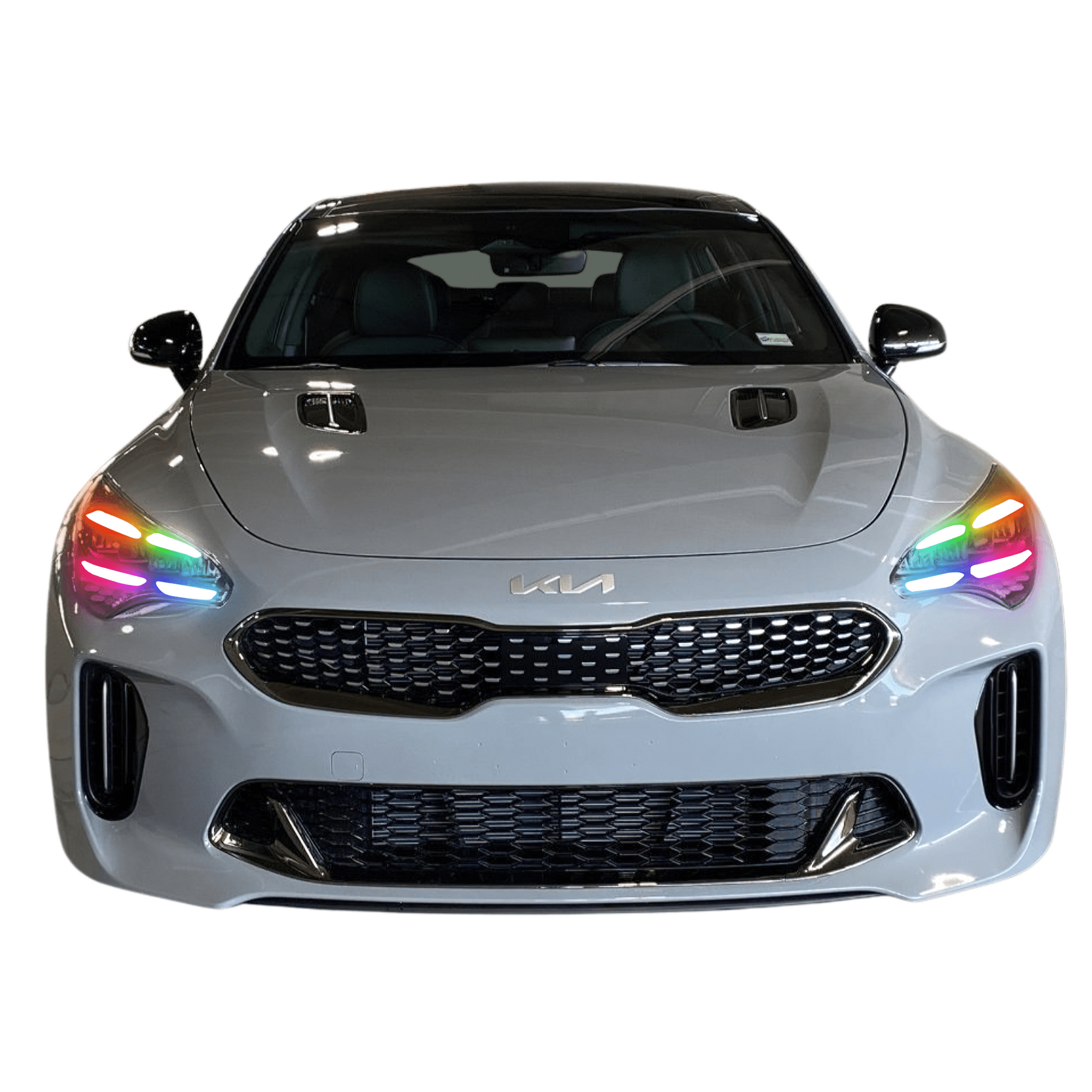 2022-2024 Kia Stinger Multicolor DRL Boards - RGB Halo Kits Multicolor Flow Series Color Chasing RGBWA LED headlight kit Colorshift Oracle Lighting Trendz OneUpLighting Morimoto theretrofitsource AutoLEDTech Diode Dynamics