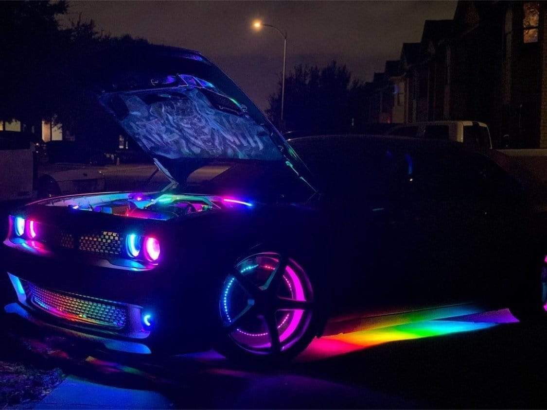 LED Underglow Lighting Kit 2.0 | Aluminum - RGB Halo Kits Multicolor Flow Series Color Chasing RGBWA LED headlight kit Oracle Lighting Trendz OneUpLighting Morimoto theretrofitsource AutoLEDTech Diode Dynamics