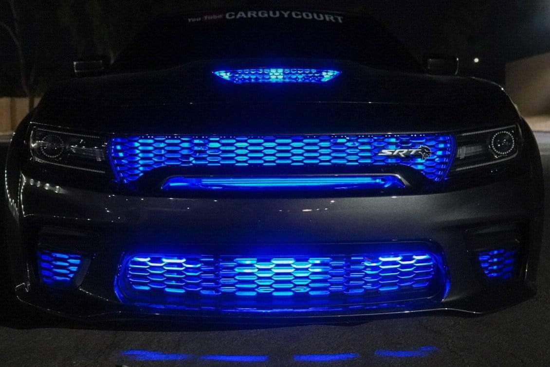 Multicolor Grille LED Kit - RGB Halo Kits Multicolor Flow Series Color Chasing RGBWA LED headlight kit Oracle Lighting Trendz OneUpLighting Morimoto theretrofitsource AutoLEDTech Diode Dynamics