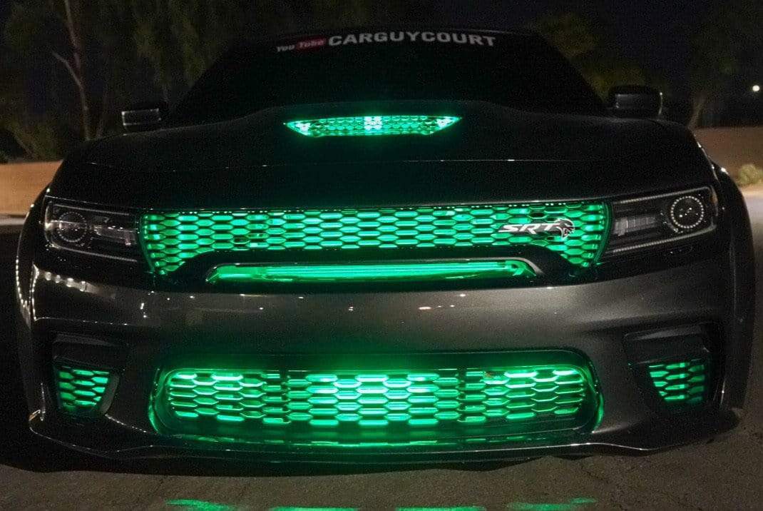 Multicolor Grille LED Kit - RGB Halo Kits Multicolor Flow Series Color Chasing RGBWA LED headlight kit Oracle Lighting Trendz OneUpLighting Morimoto theretrofitsource AutoLEDTech Diode Dynamics