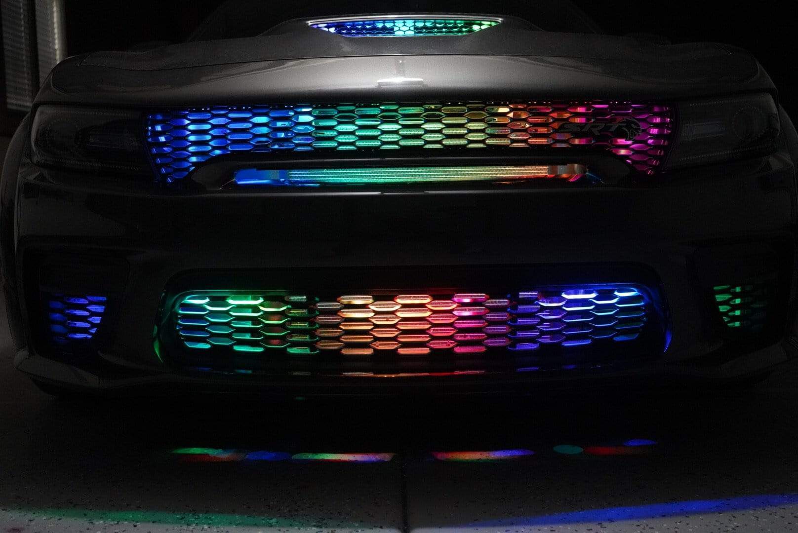 Multicolor Grille LED Kit - RGB Halo Kits Multicolor Flow Series Color Chasing RGBWA LED headlight kit Oracle Lighting Trendz OneUpLighting Morimoto theretrofitsource AutoLEDTech Diode Dynamics