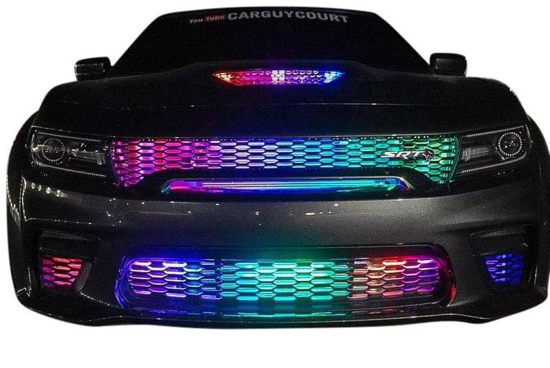 Multicolor Grille LED Kit - RGB Halo Kits Multicolor Flow Series Color Chasing RGBWA LED headlight kit Oracle Lighting Trendz OneUpLighting Morimoto theretrofitsource AutoLEDTech Diode Dynamics