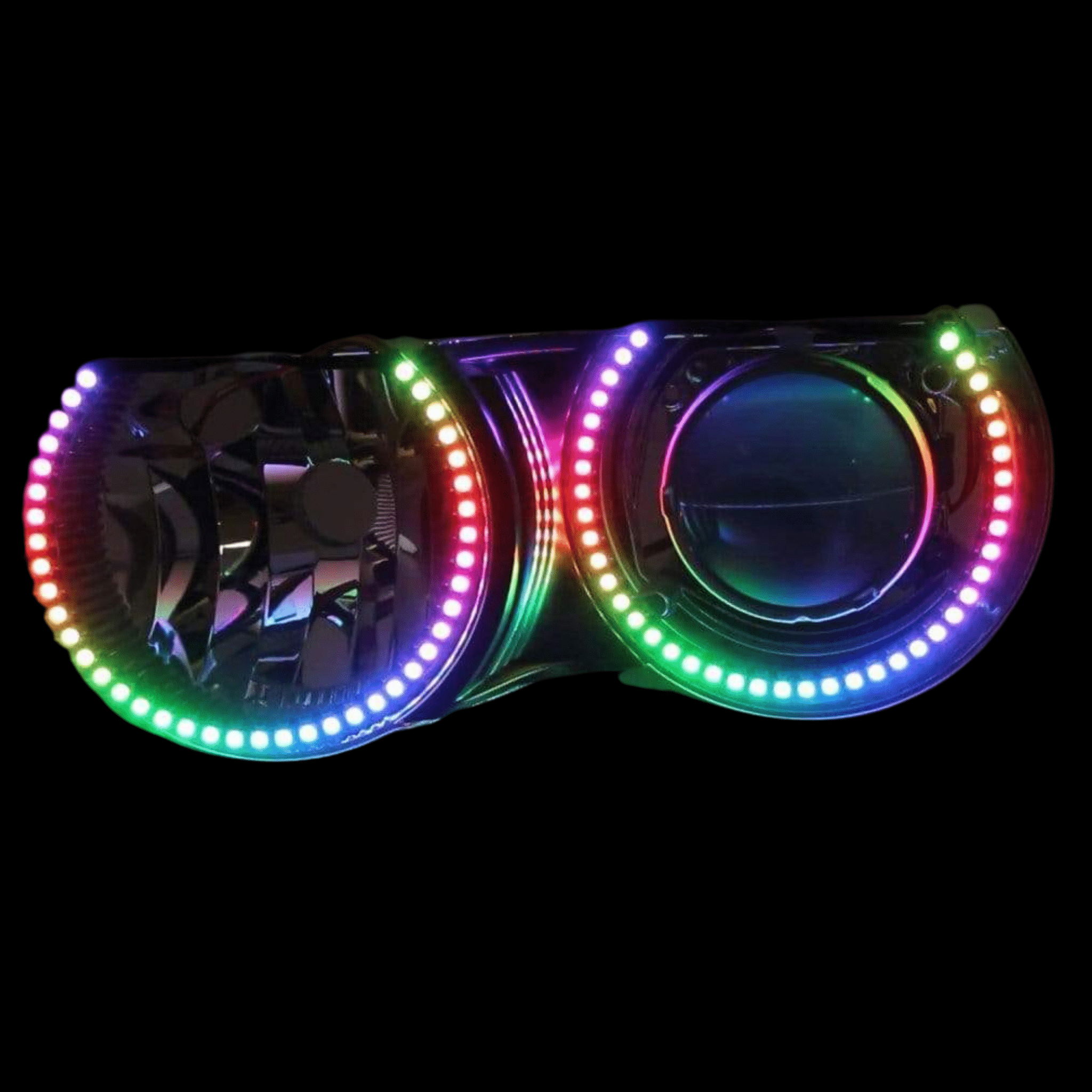 Custom Halo Kit - RGB Halo Kits Multicolor Flow Series Color Chasing RGBWA LED headlight kit Oracle Lighting Trendz OneUpLighting Morimoto theretrofitsource AutoLEDTech Diode Dynamics