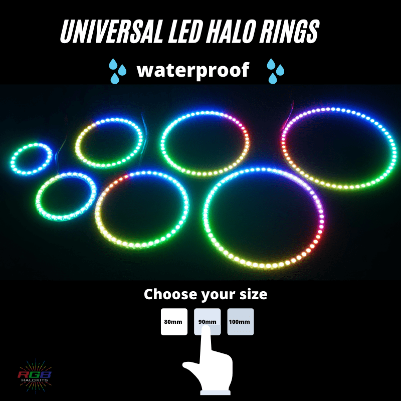 Waterproof LED Multicolor Halo Rings