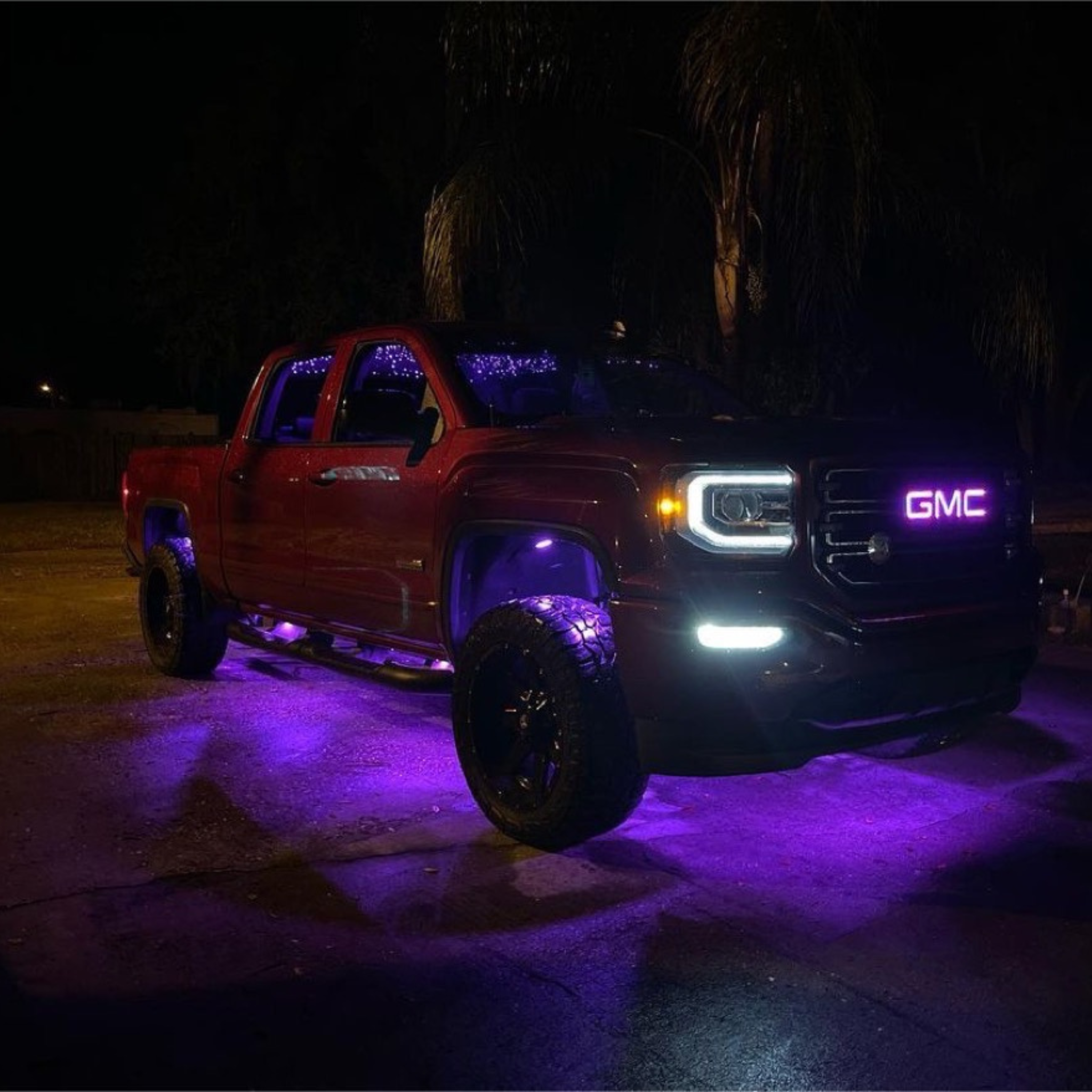 GMC Multicolor Illuminated LED Emblem: (1999-2023) - RGB Halo Kits Multicolor Flow Series Color Chasing RGBWA LED headlight kit Oracle Lighting Trendz OneUpLighting Morimoto theretrofitsource AutoLEDTech Diode Dynamics